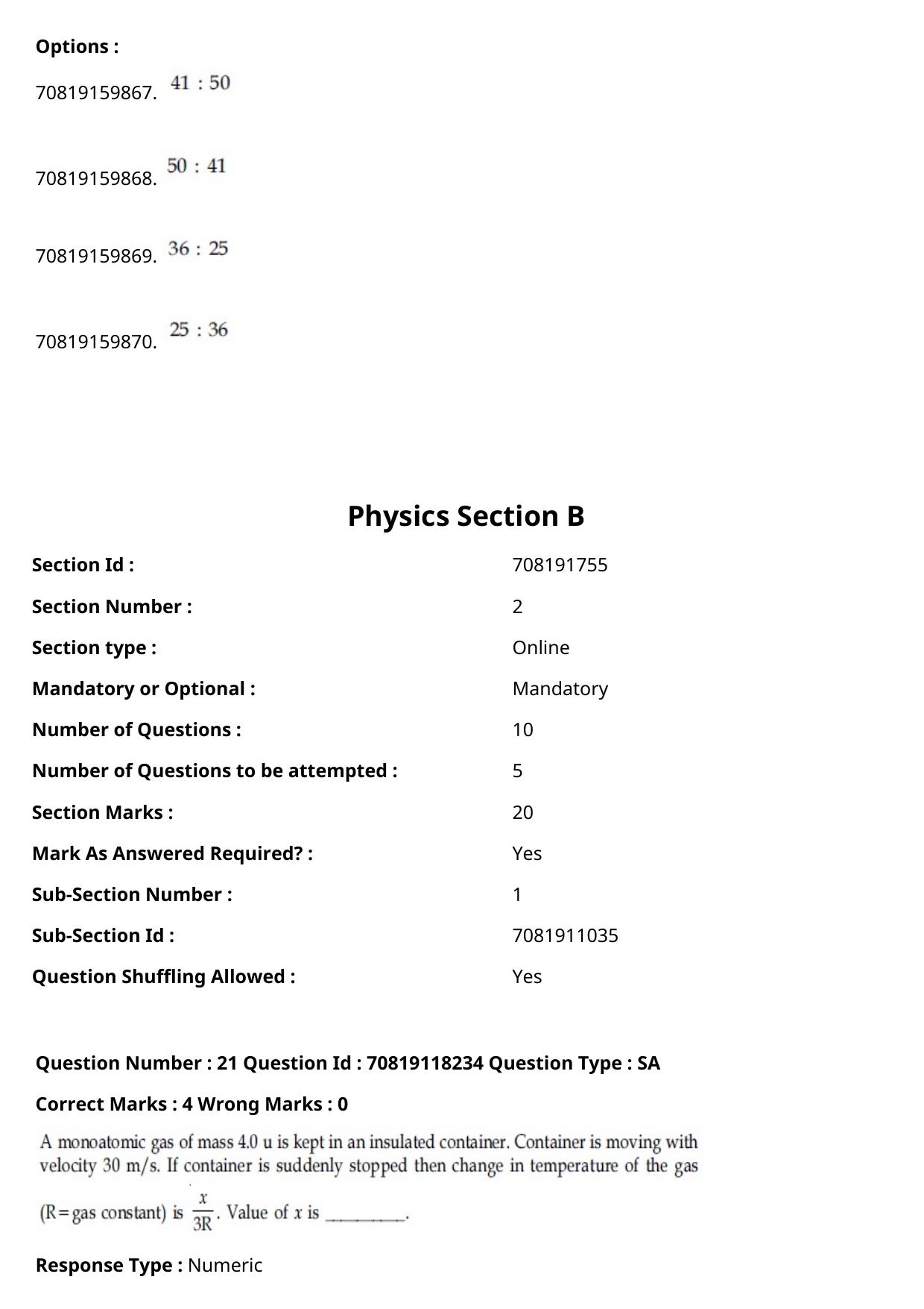 JEE Mains 2021: B Planning Malayalam (Shift 1) 25-02-2021 Question Paper - Page 27