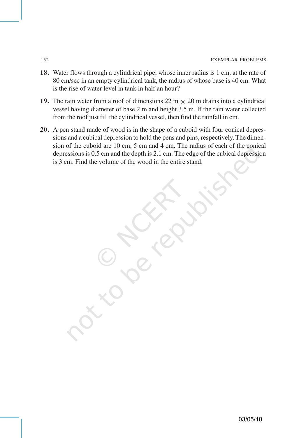 NCERT Exemplar Book for Class 10 Maths: Chapter 12 Surface areas and Volumes - Page 17