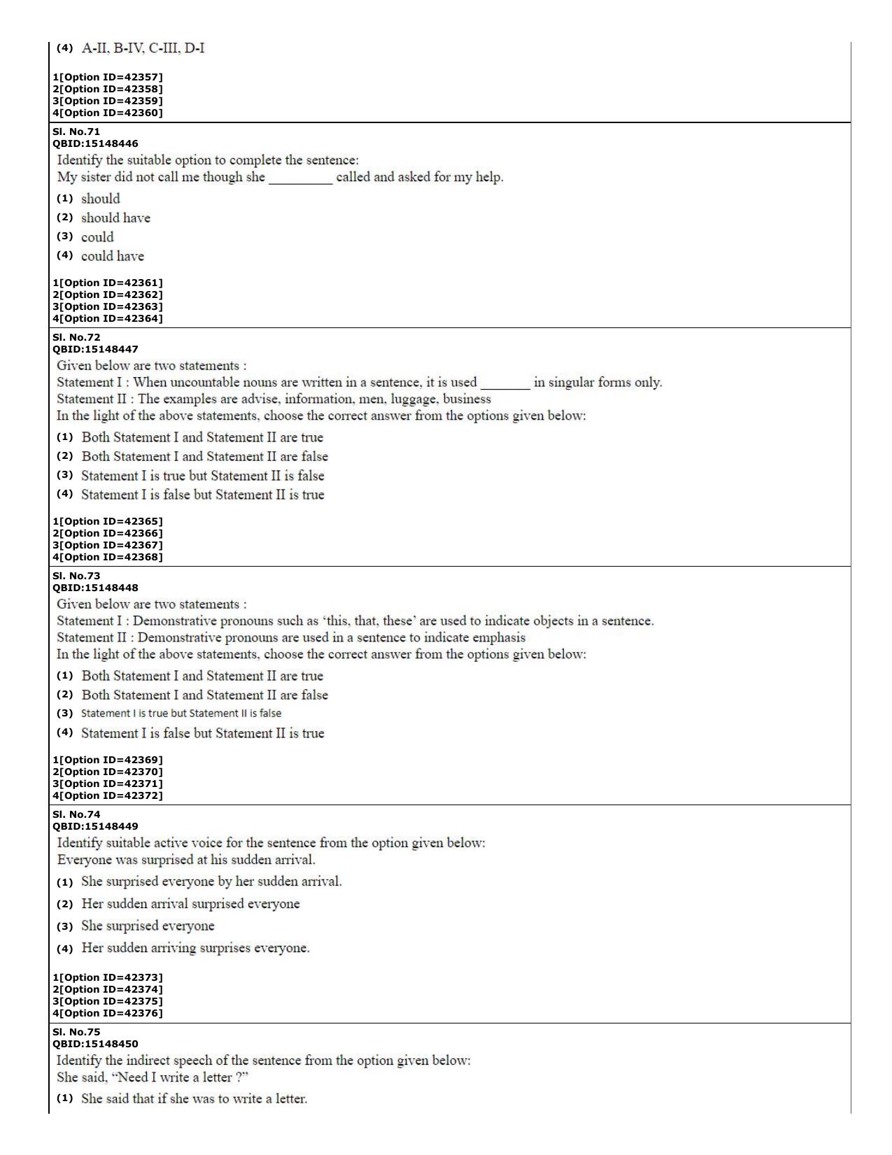 CUET (PG) 2022: PGQP-74 B.Ed Languages (10-09-2022) Question Paper - Page 22