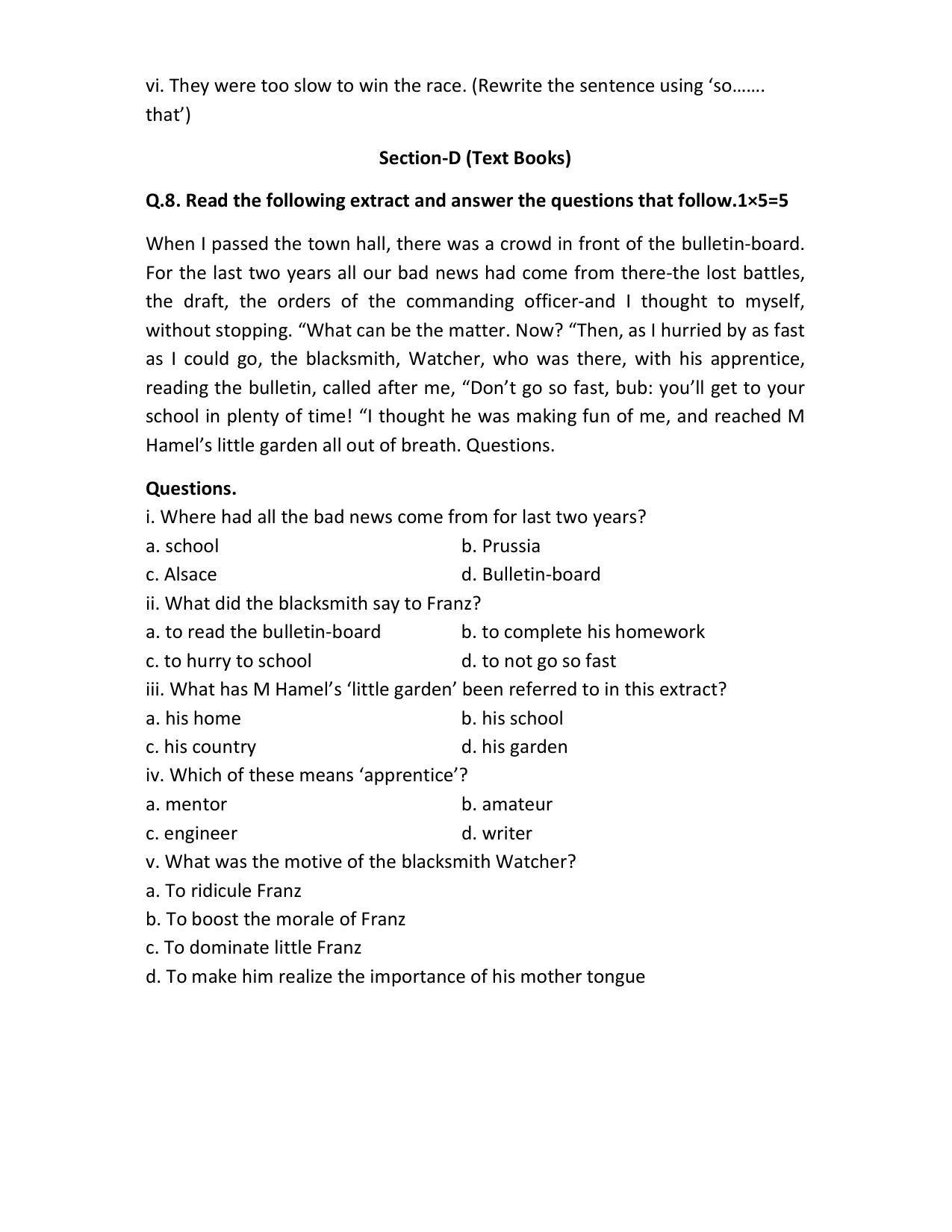 MP Board Class 12 English Sample Paper 2023 - Page 6