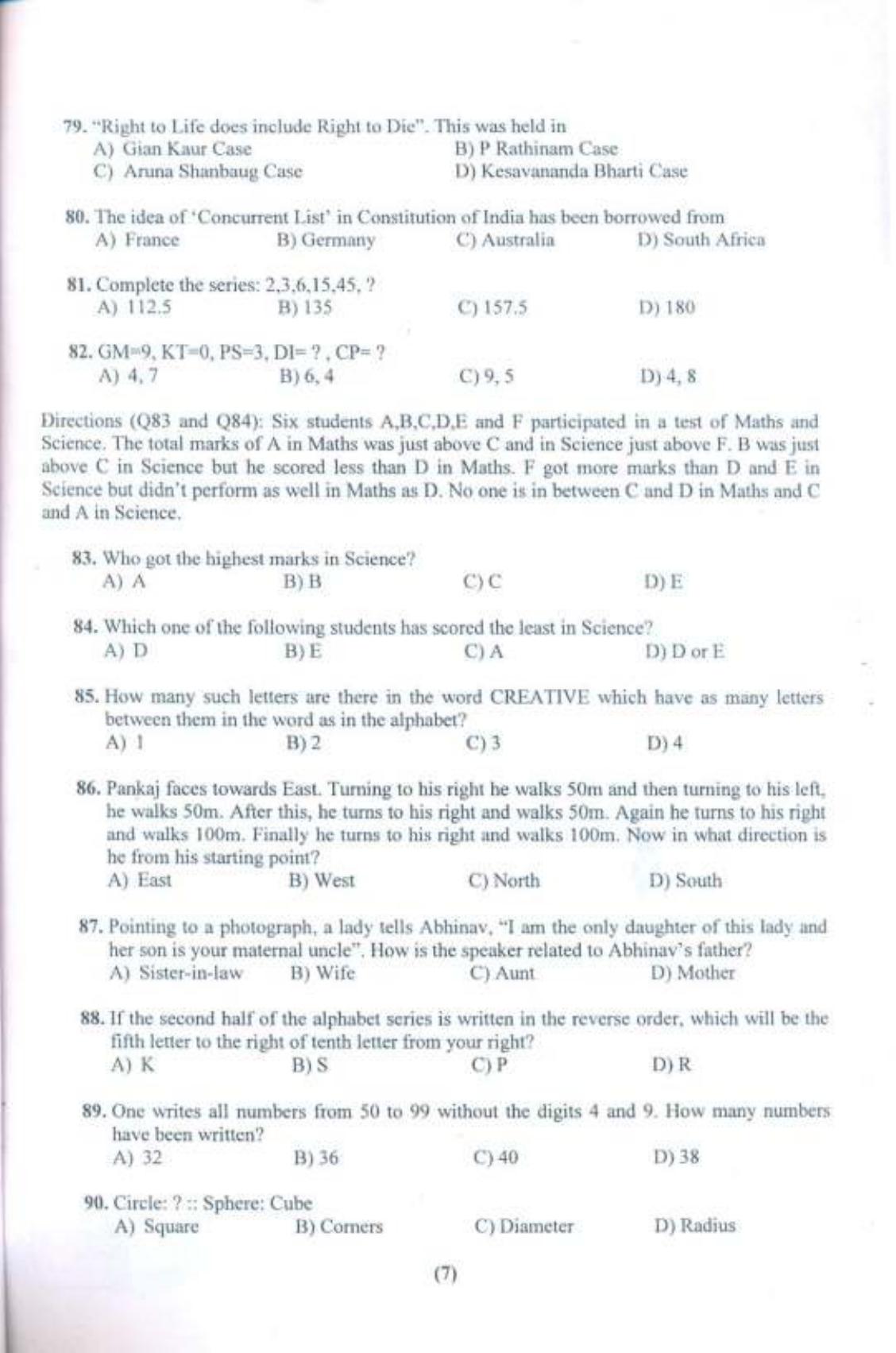 PU B.A./B.Com. LLB. (Hons.) 2019 Question Paper - Page 8