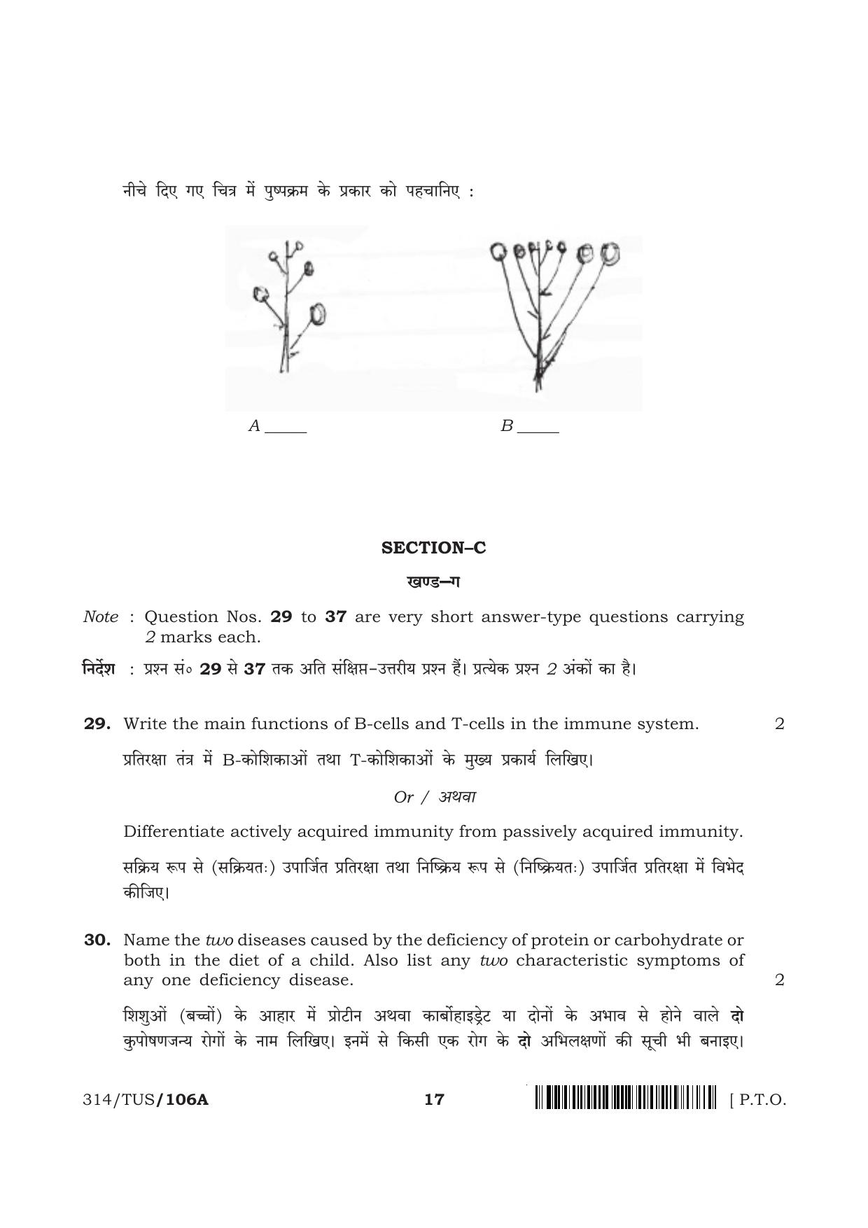 NIOS 2024 Class 12 Biology Question Paper - Page 17