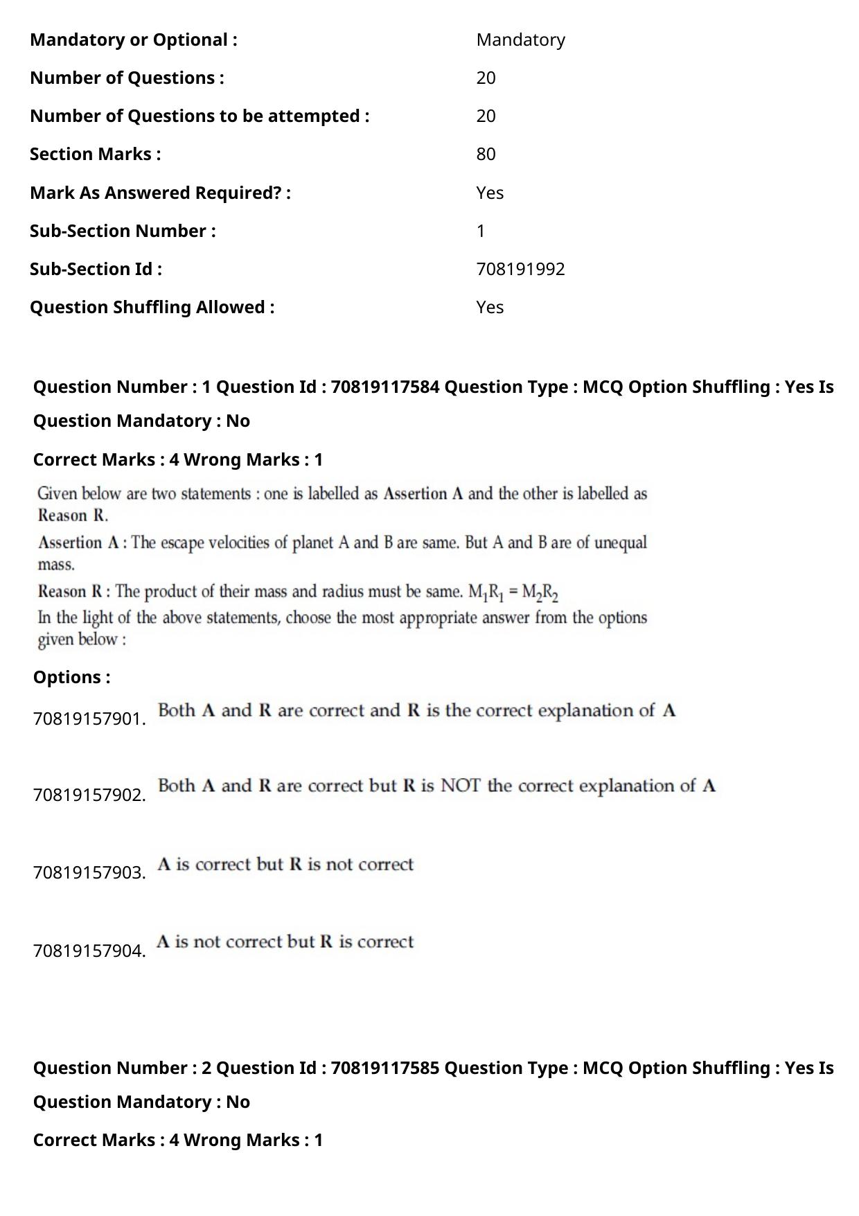 JEE Mains 2021: BTech English (Shift 1) 25-02-2021 Question Paper - Page 2