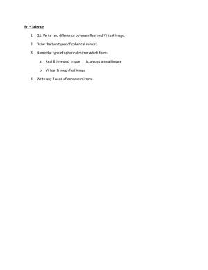 CBSE Worksheets for Class 7 Science Real and Virtual Image Assignment