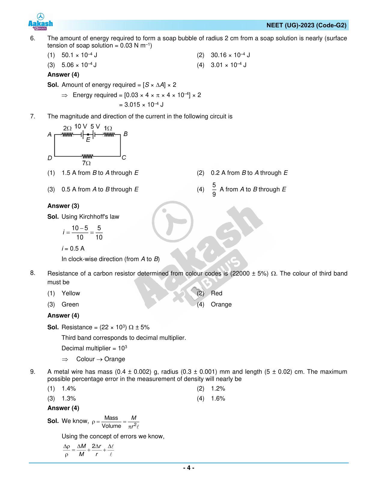 NEET 2023 Question Paper G3 - Page 4