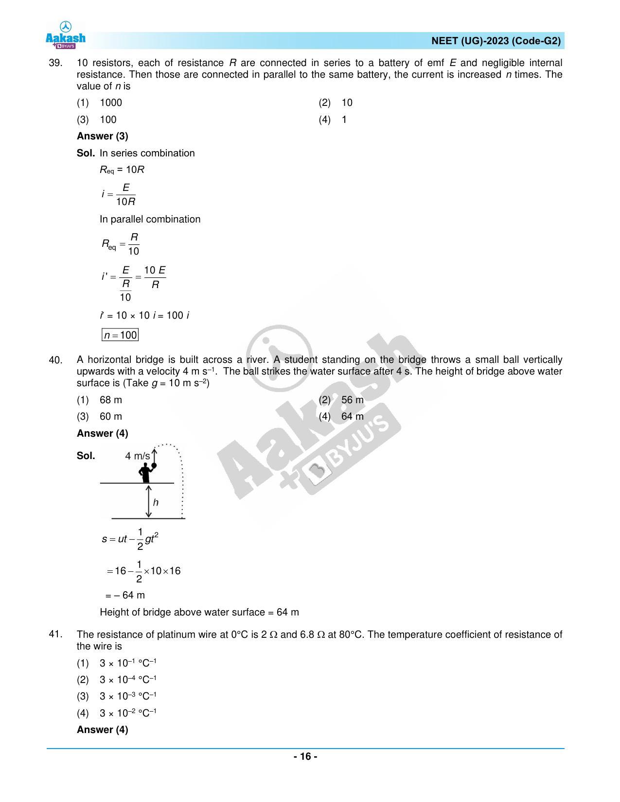 NEET 2023 Question Paper G3 - Page 16