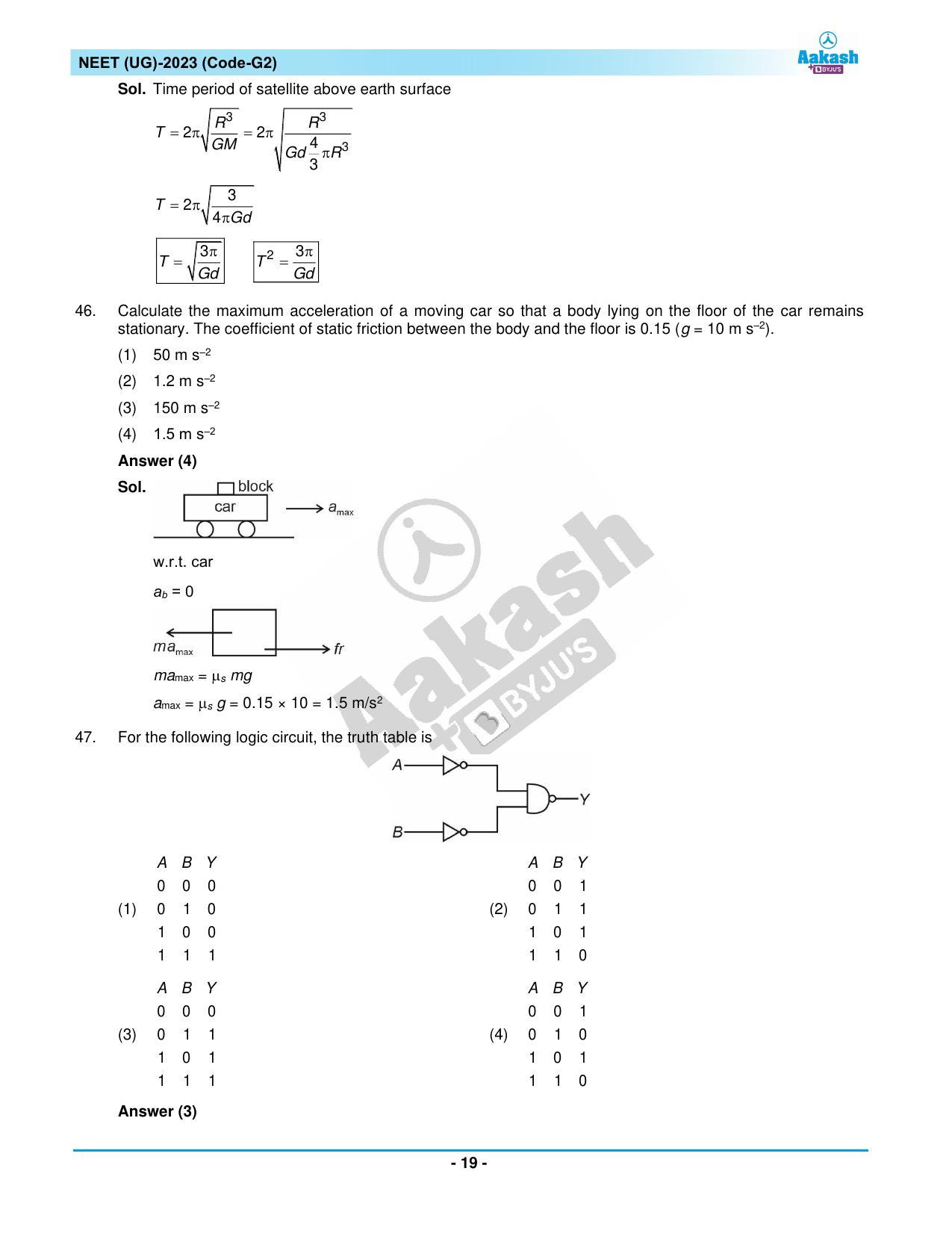 NEET 2023 Question Paper G3 - Page 19