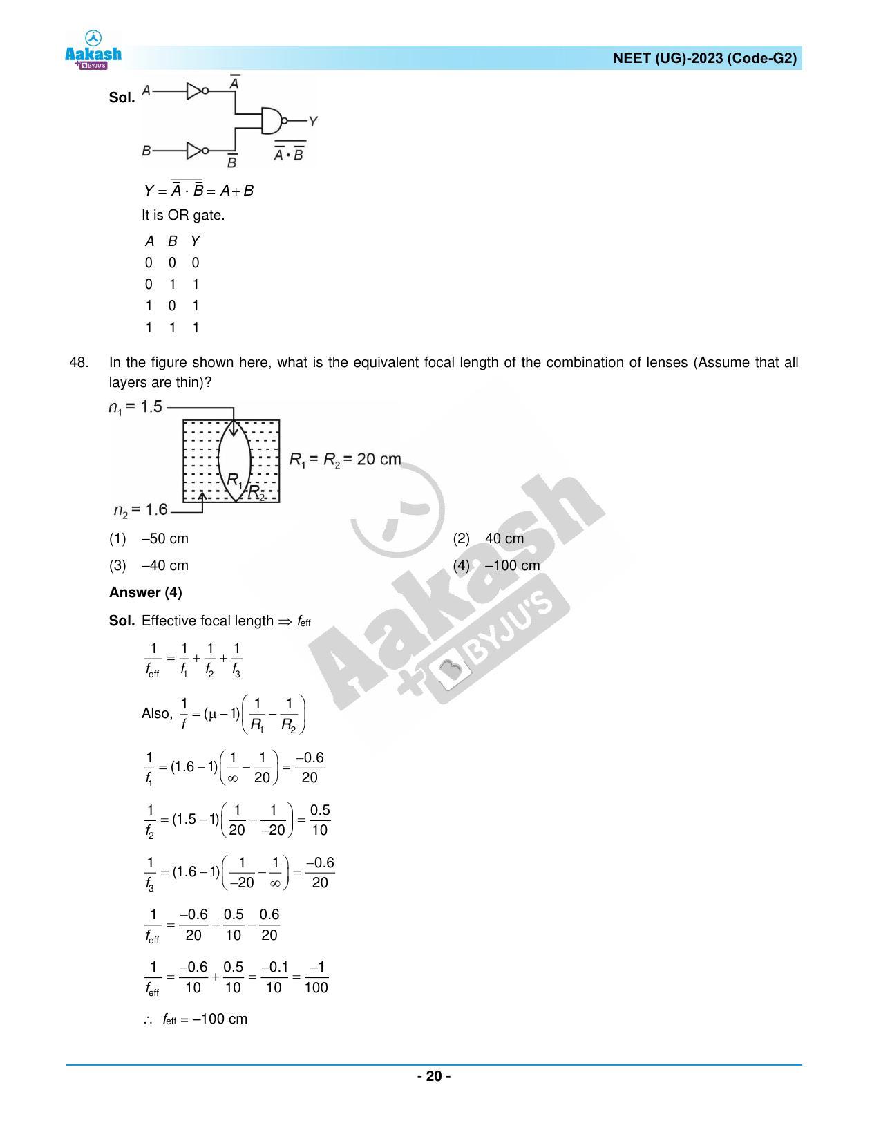 NEET 2023 Question Paper G3 - Page 20