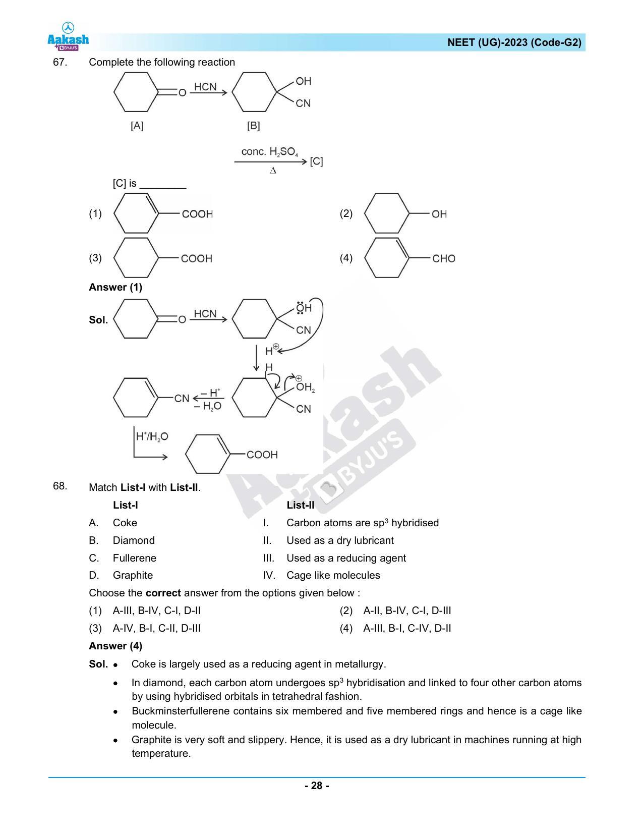 NEET 2023 Question Paper G3 - Page 28