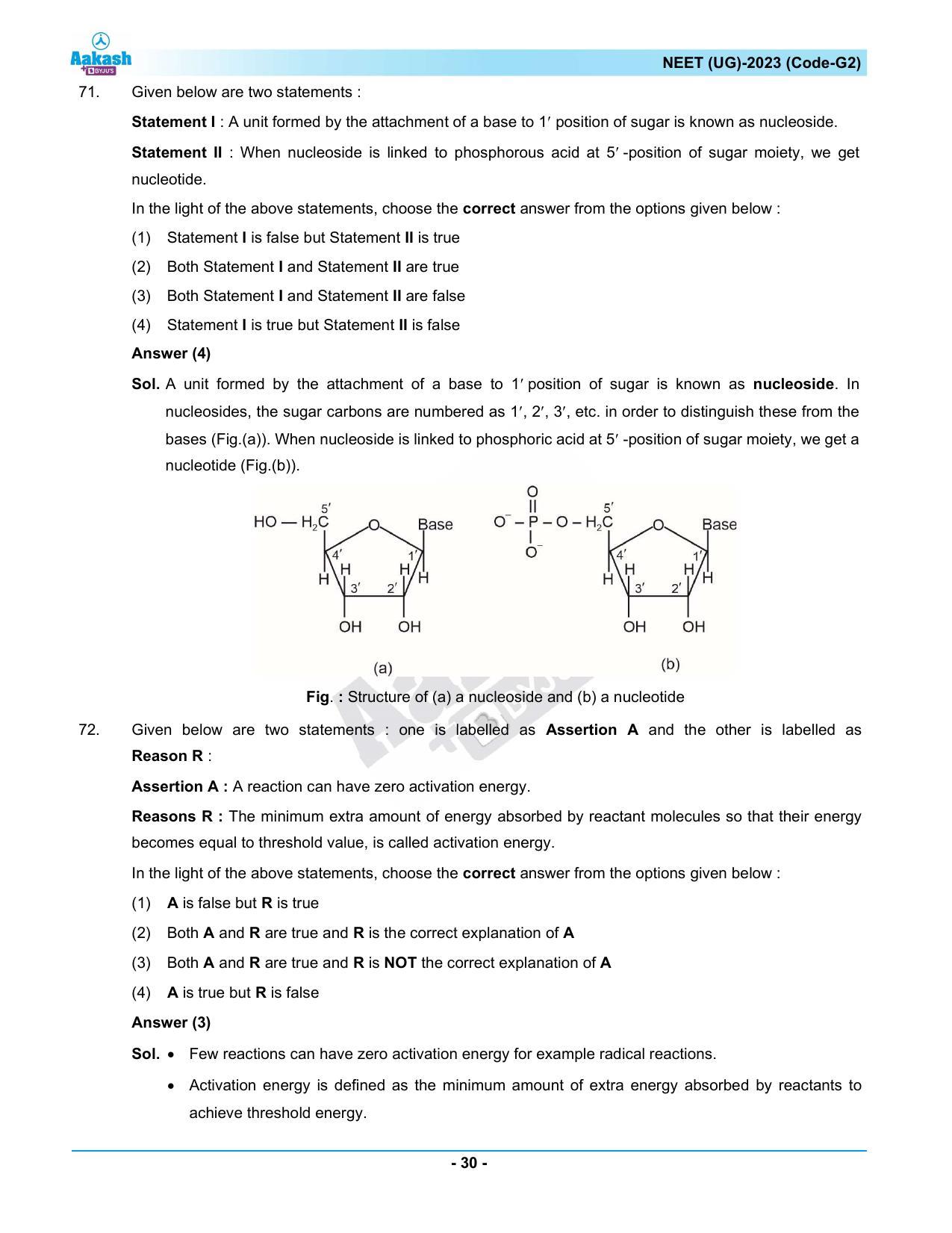 NEET 2023 Question Paper G3 - Page 30