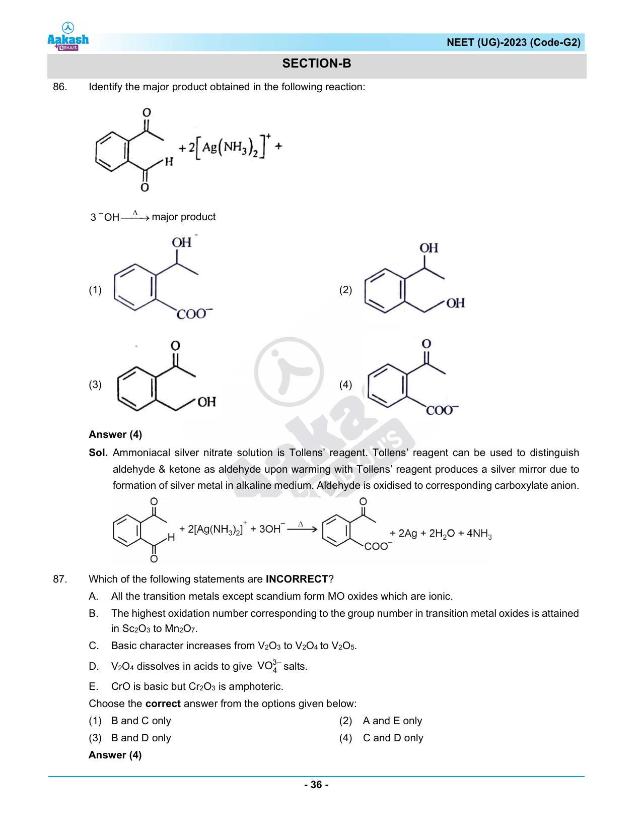 NEET 2023 Question Paper G3 - Page 36