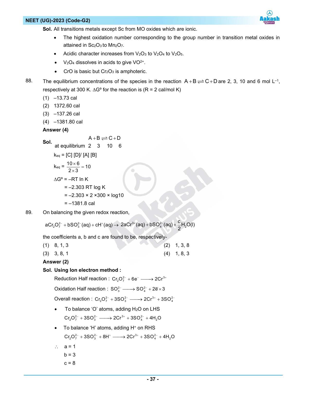 NEET 2023 Question Paper G3 - Page 37