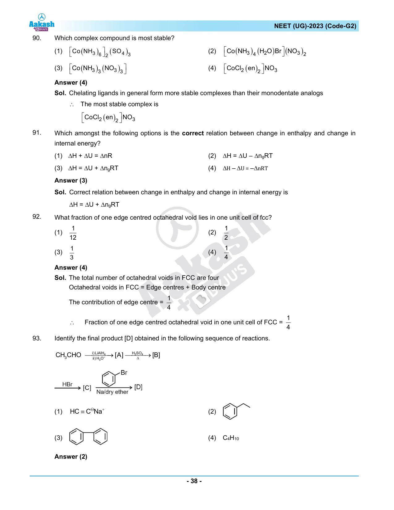 NEET 2023 Question Paper G3 - Page 38