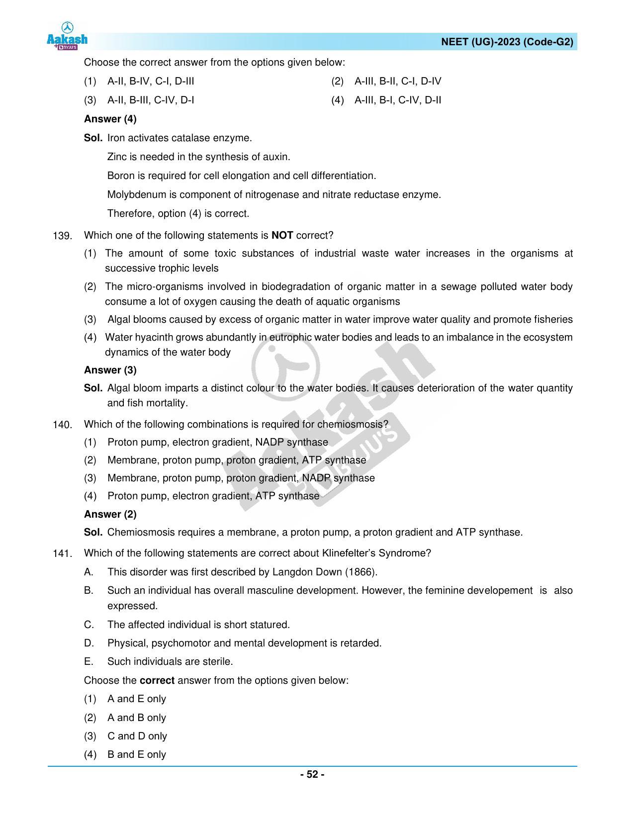NEET 2023 Question Paper G3 - Page 52
