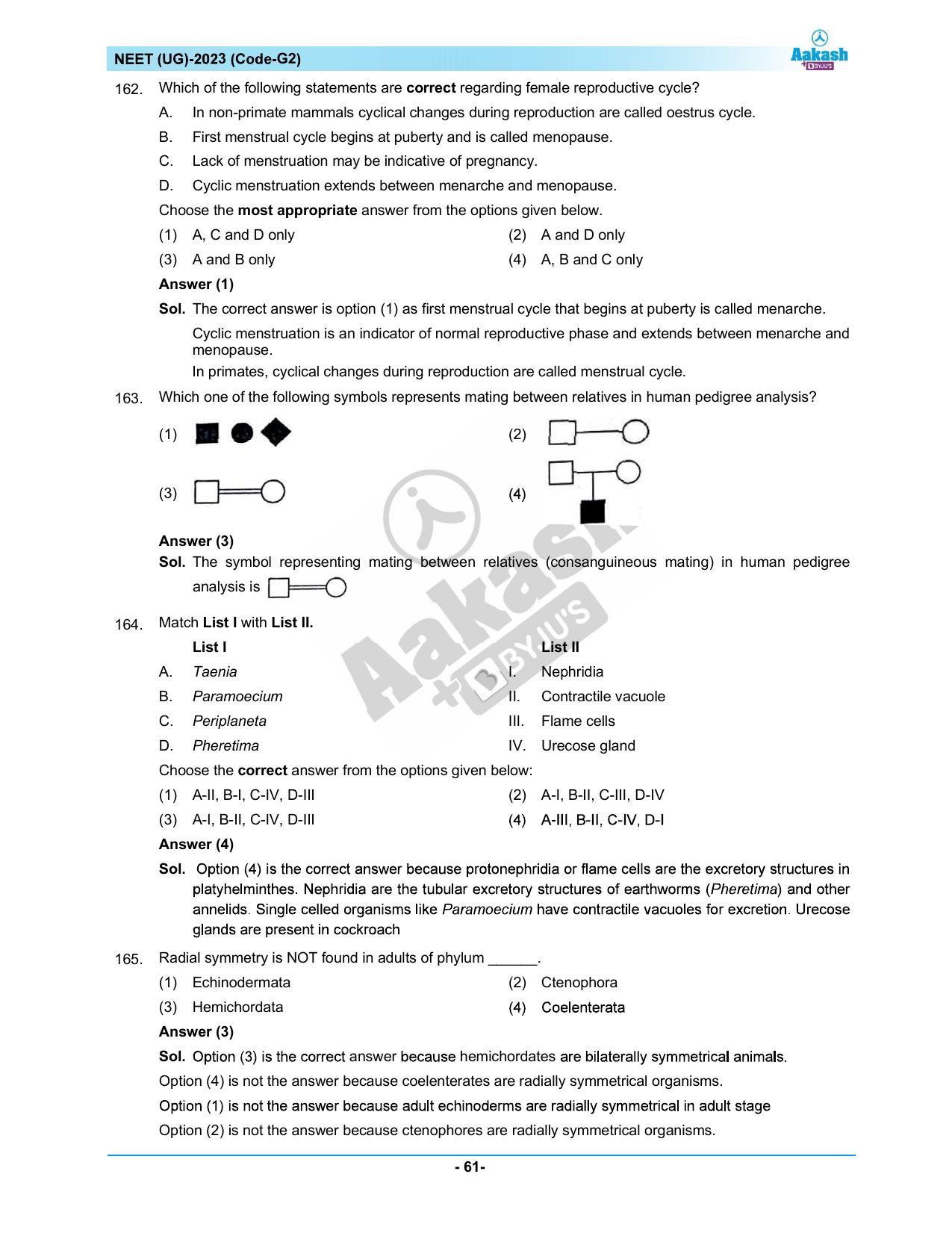 NEET 2023 Question Paper G3 - Page 61