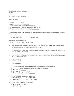 CBSE Worksheets for Class 6 Maths Assignment 14