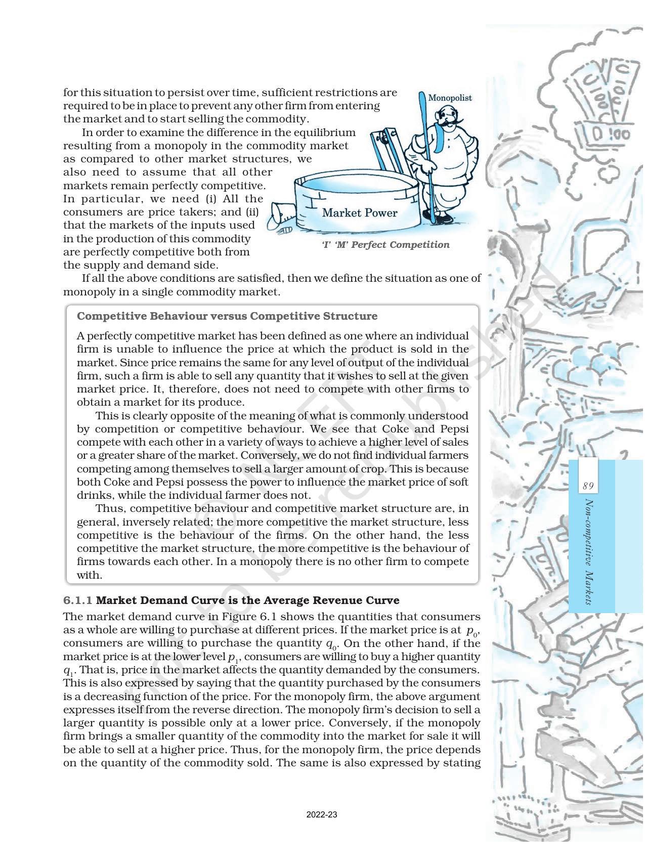 NCERT Book for Class 12 Economics (Microeconomics) Chapter 6 Non-competitive Markets - Page 2