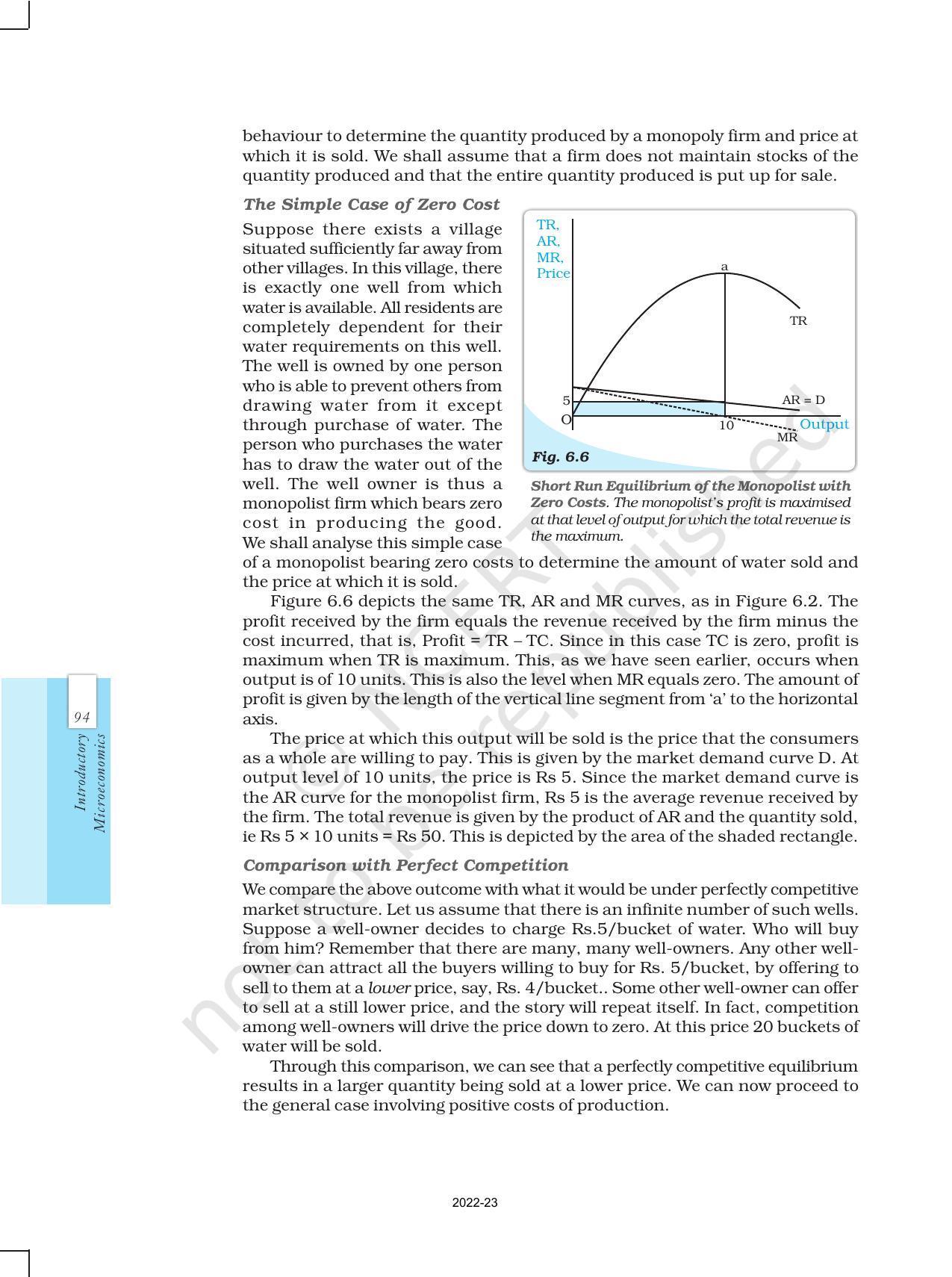 NCERT Book for Class 12 Economics (Microeconomics) Chapter 6 Non-competitive Markets - Page 7