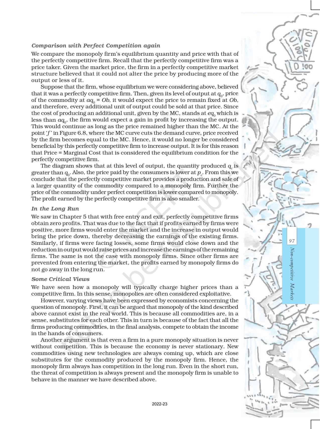 NCERT Book for Class 12 Economics (Microeconomics) Chapter 6 Non-competitive Markets - Page 10