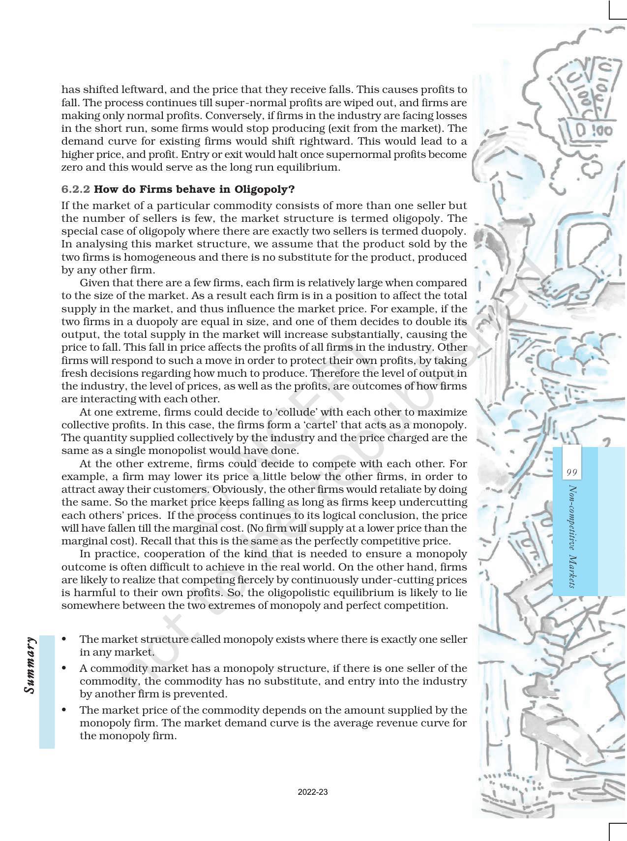 NCERT Book for Class 12 Economics (Microeconomics) Chapter 6 Non-competitive Markets - Page 12