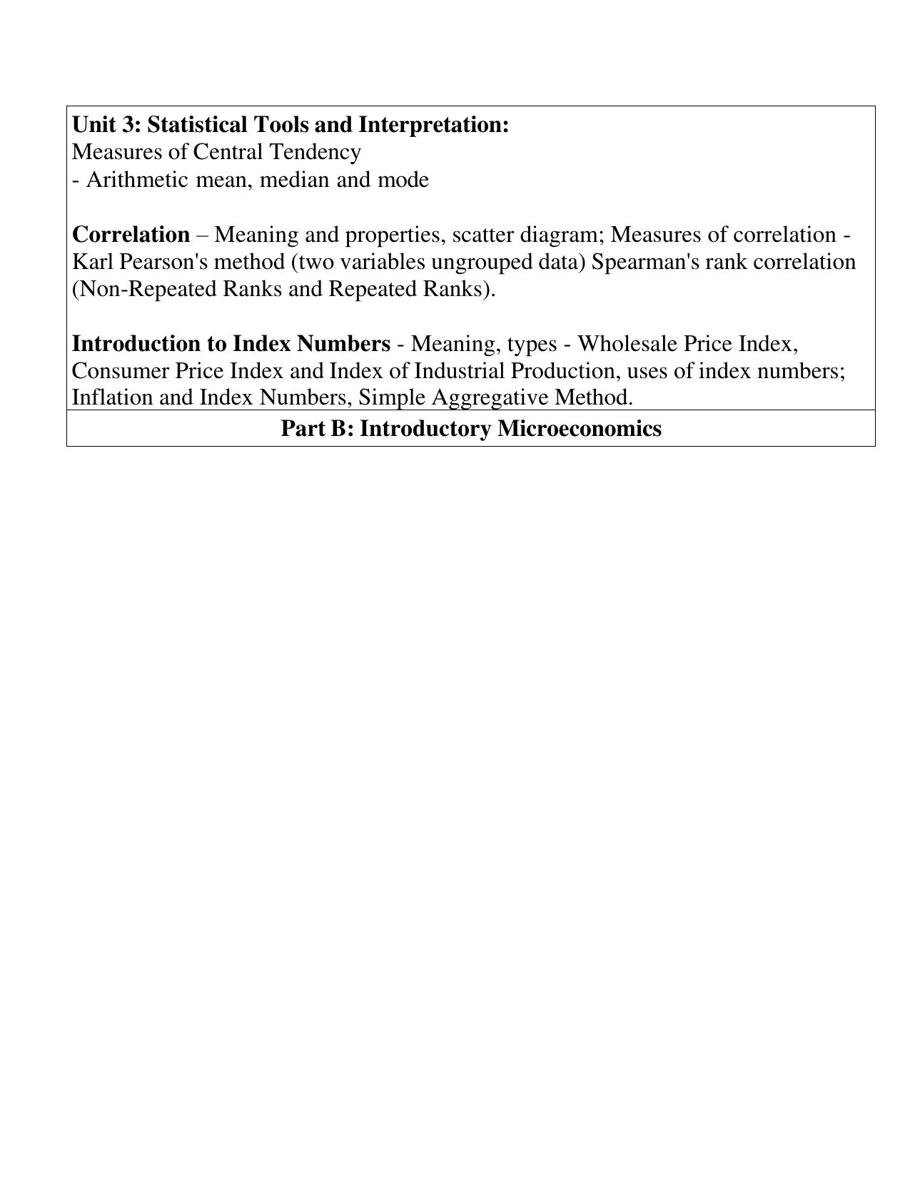 Edudel Class 11 Economics (English Medium) Syllabus 2025 - Page 3