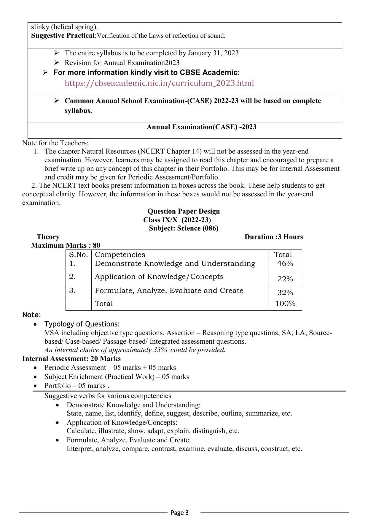Edudel Class 9 Science (English) Syllabus - Page 3