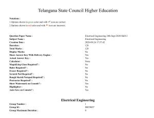 TS PGECET 2020: Electrical Engineering Question Papers