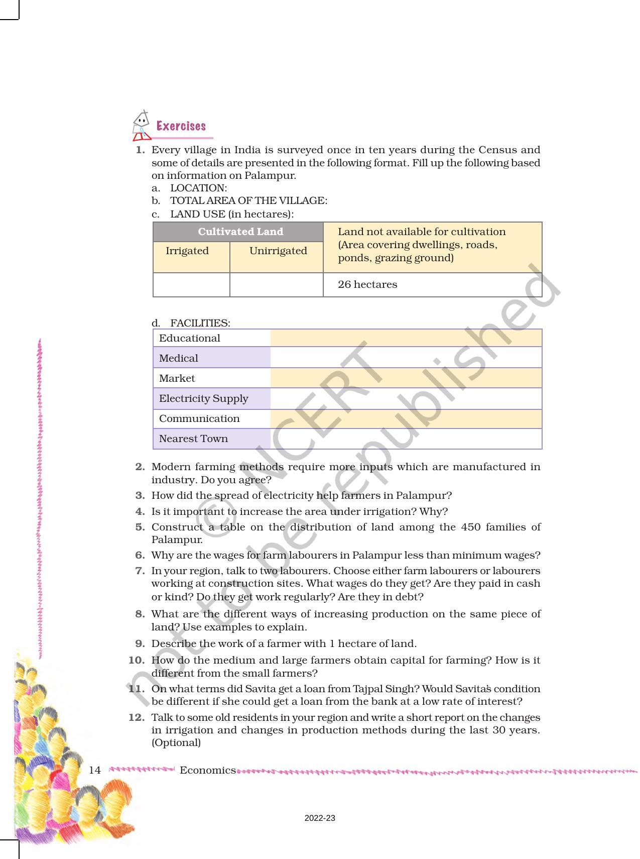 NCERT Book for Class 9 Economics Chapter 1 The Story of Village Palampur - Page 14