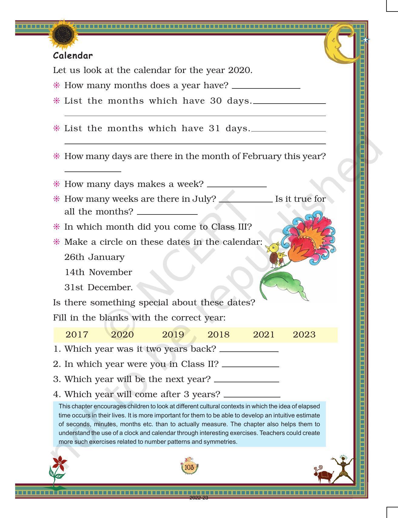 NCERT Book for Class 3 Maths Chapter 7-Time Goes On… - Page 9