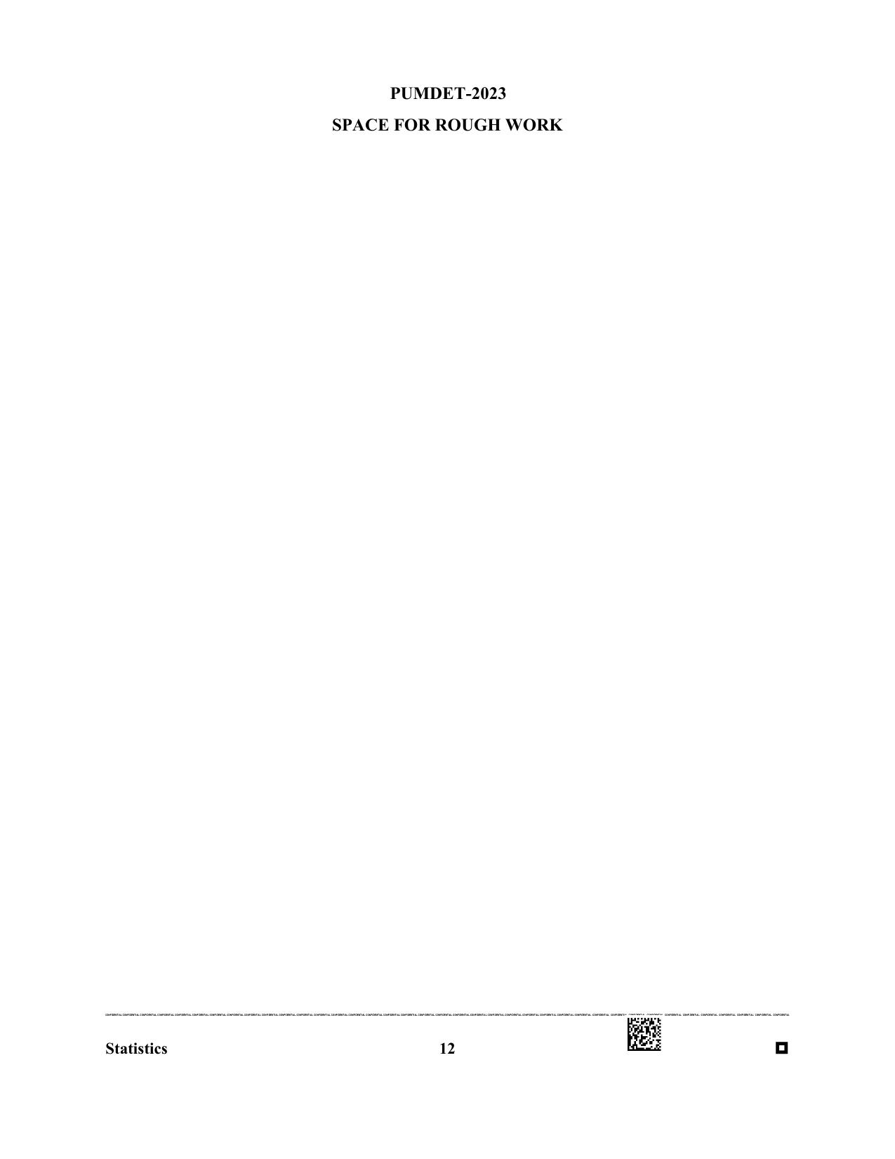 PUBDET 2023 Statistics Question Paper - Page 12