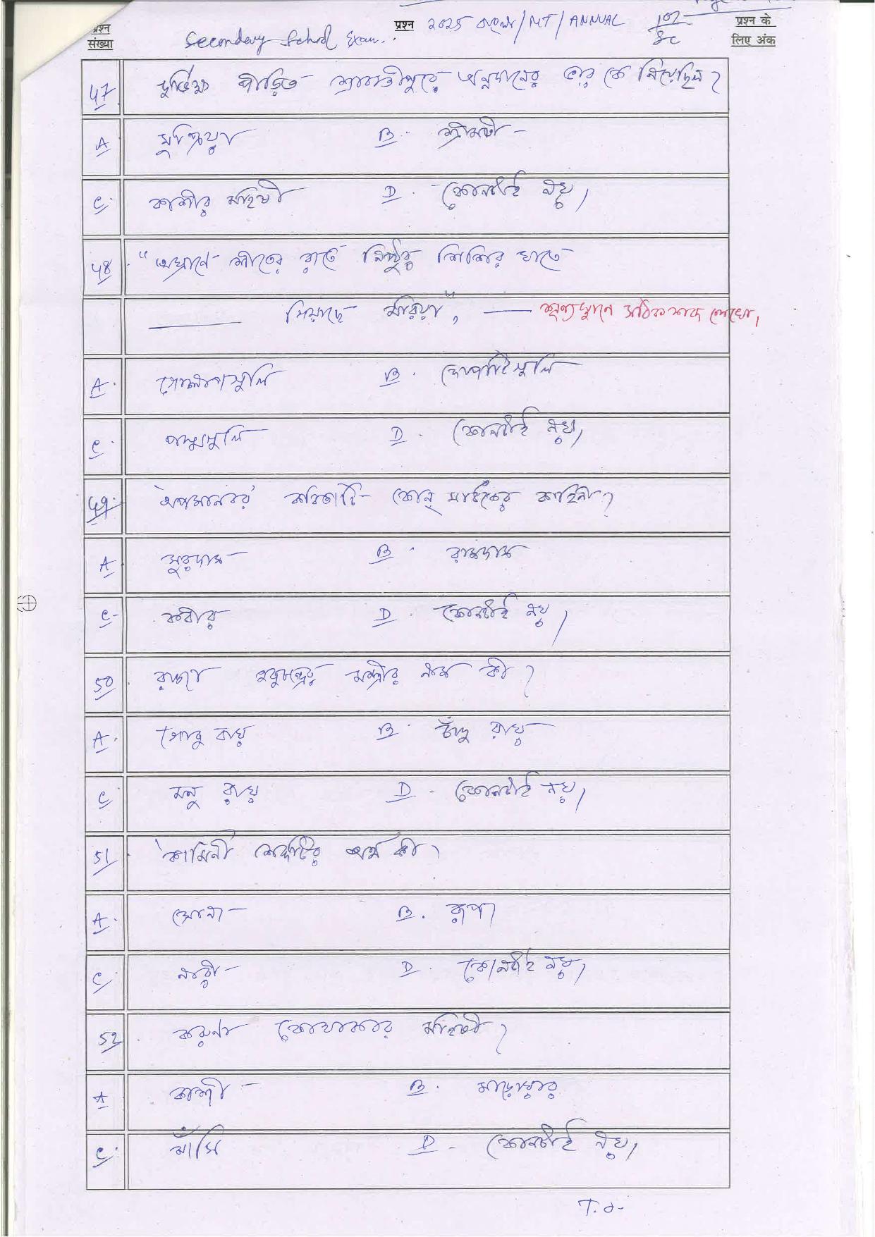 Bihar Board (BSEB) Class X: 102- MIL-BANGLA 2025 Model Question Paper - Page 12