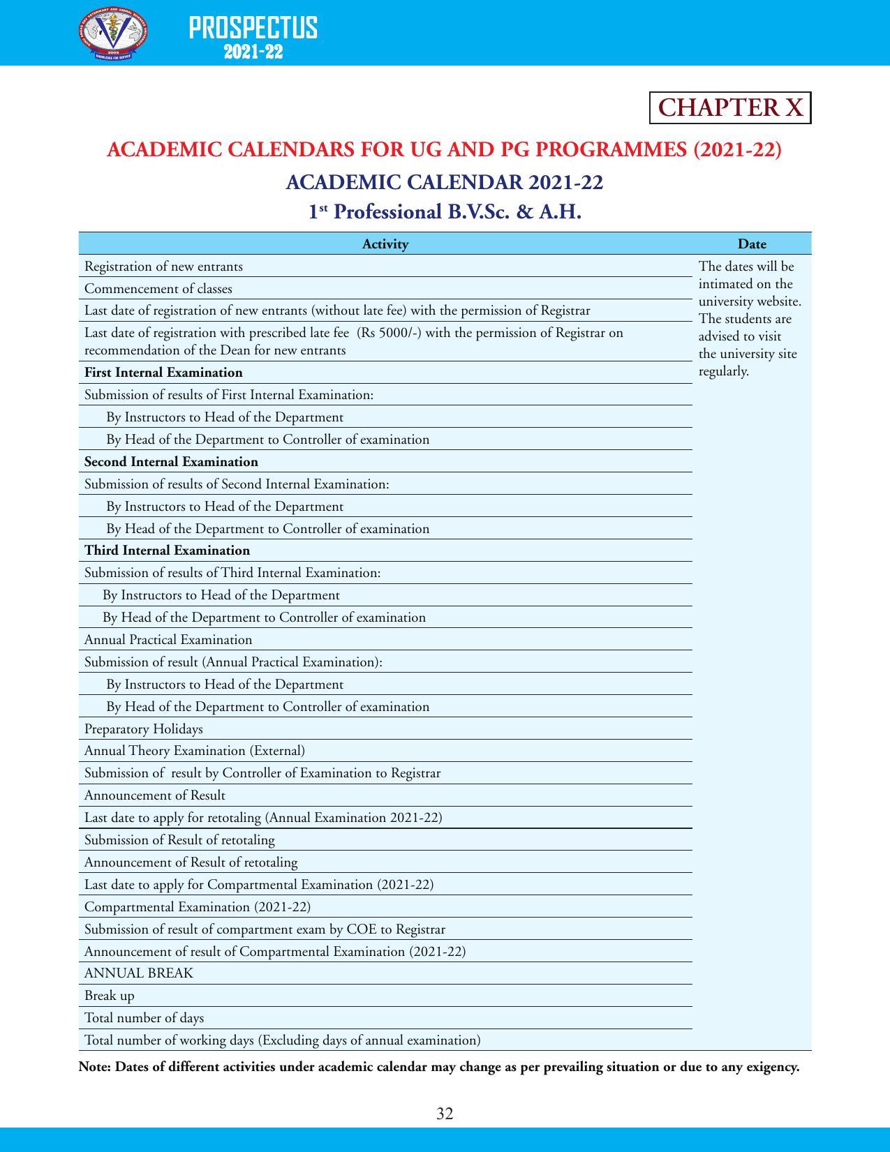 Guru Angad Dev Veterinary and Animal Sciences University, Ludhiana Prospectus 2021-22 - Page 48