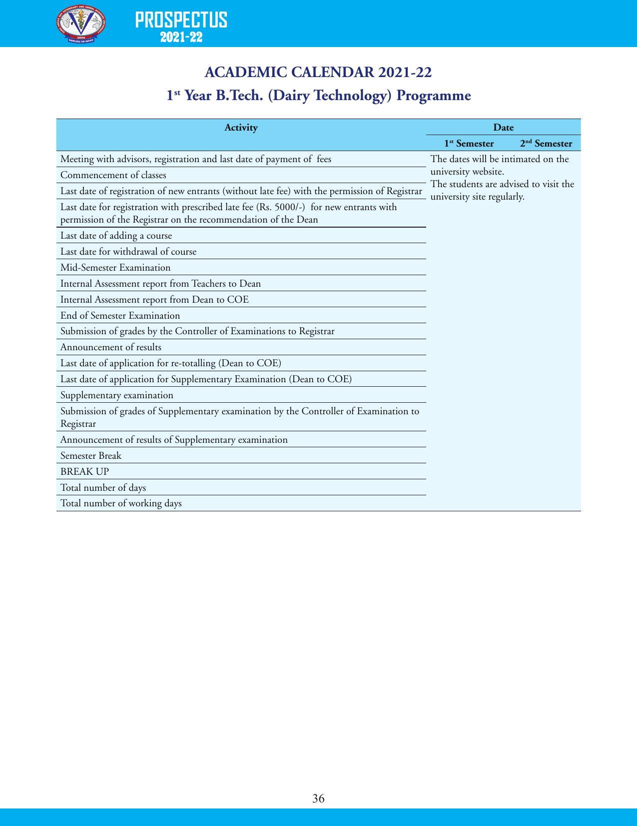 Guru Angad Dev Veterinary and Animal Sciences University, Ludhiana Prospectus 2021-22 - Page 52