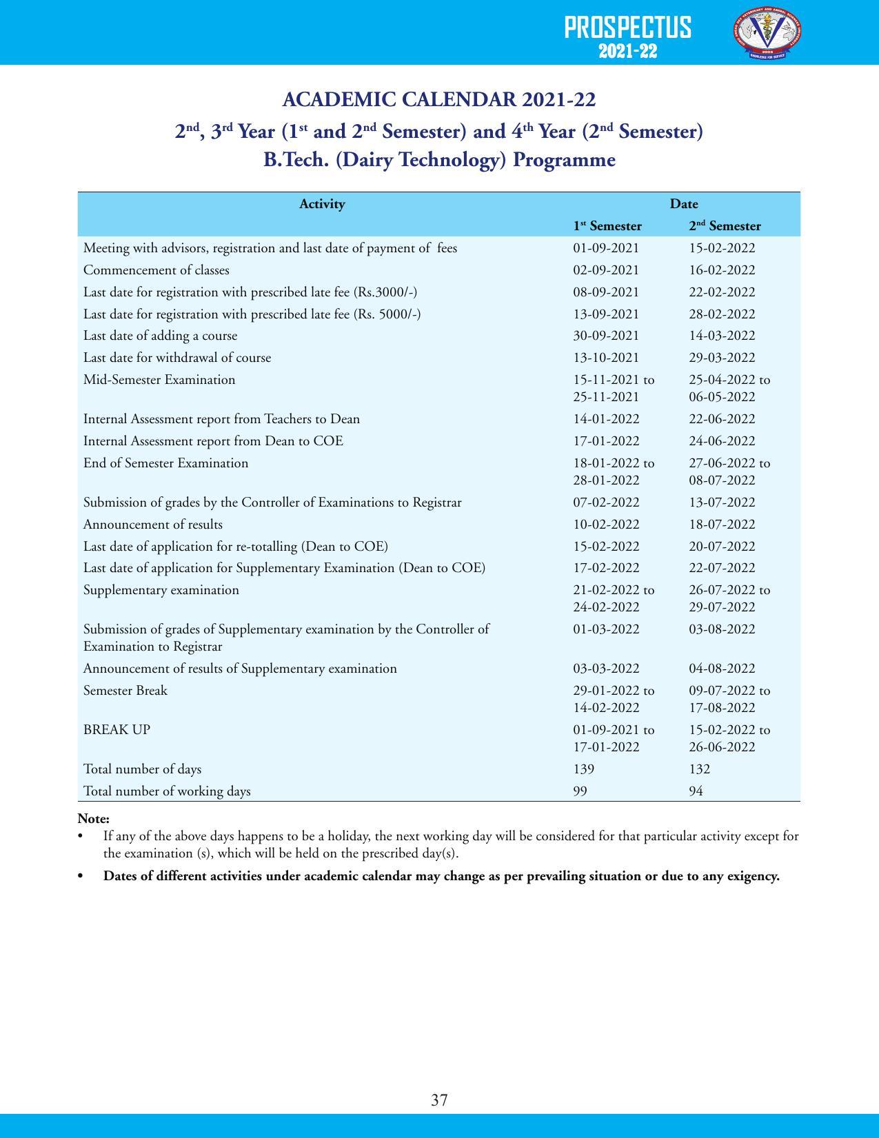 Guru Angad Dev Veterinary and Animal Sciences University, Ludhiana Prospectus 2021-22 - Page 53