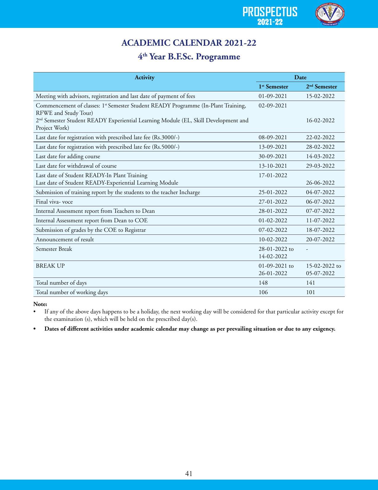 Guru Angad Dev Veterinary and Animal Sciences University, Ludhiana Prospectus 2021-22 - Page 57