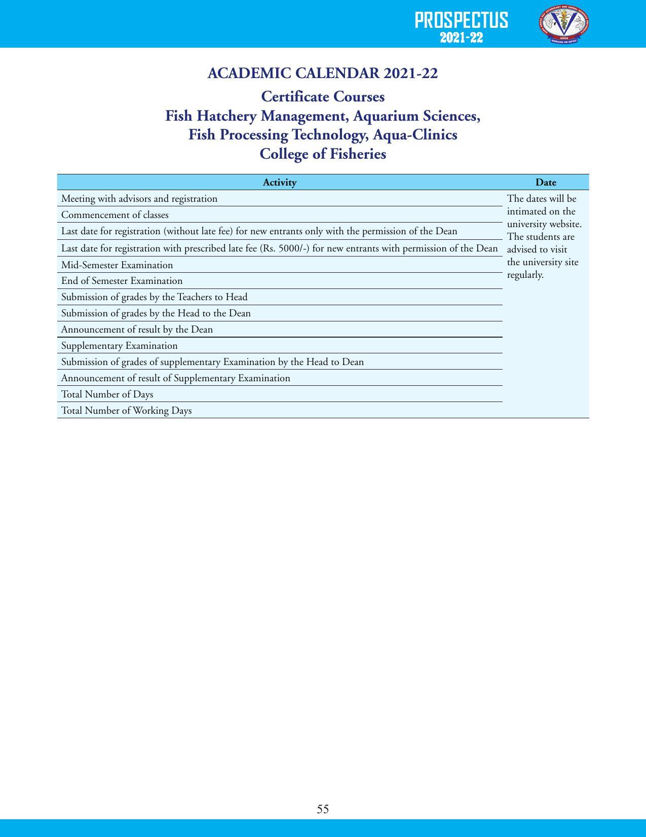 Guru Angad Dev Veterinary and Animal Sciences University, Ludhiana Prospectus 2021-22 - Page 71