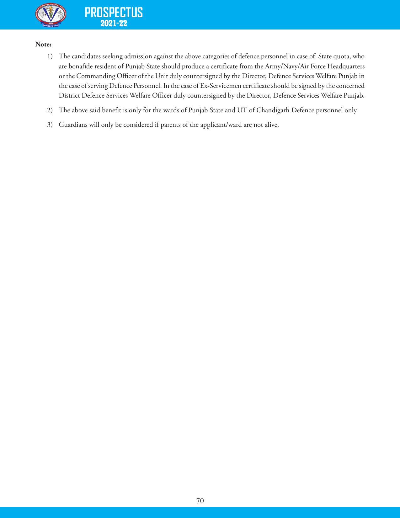Guru Angad Dev Veterinary and Animal Sciences University, Ludhiana Prospectus 2021-22 - Page 86
