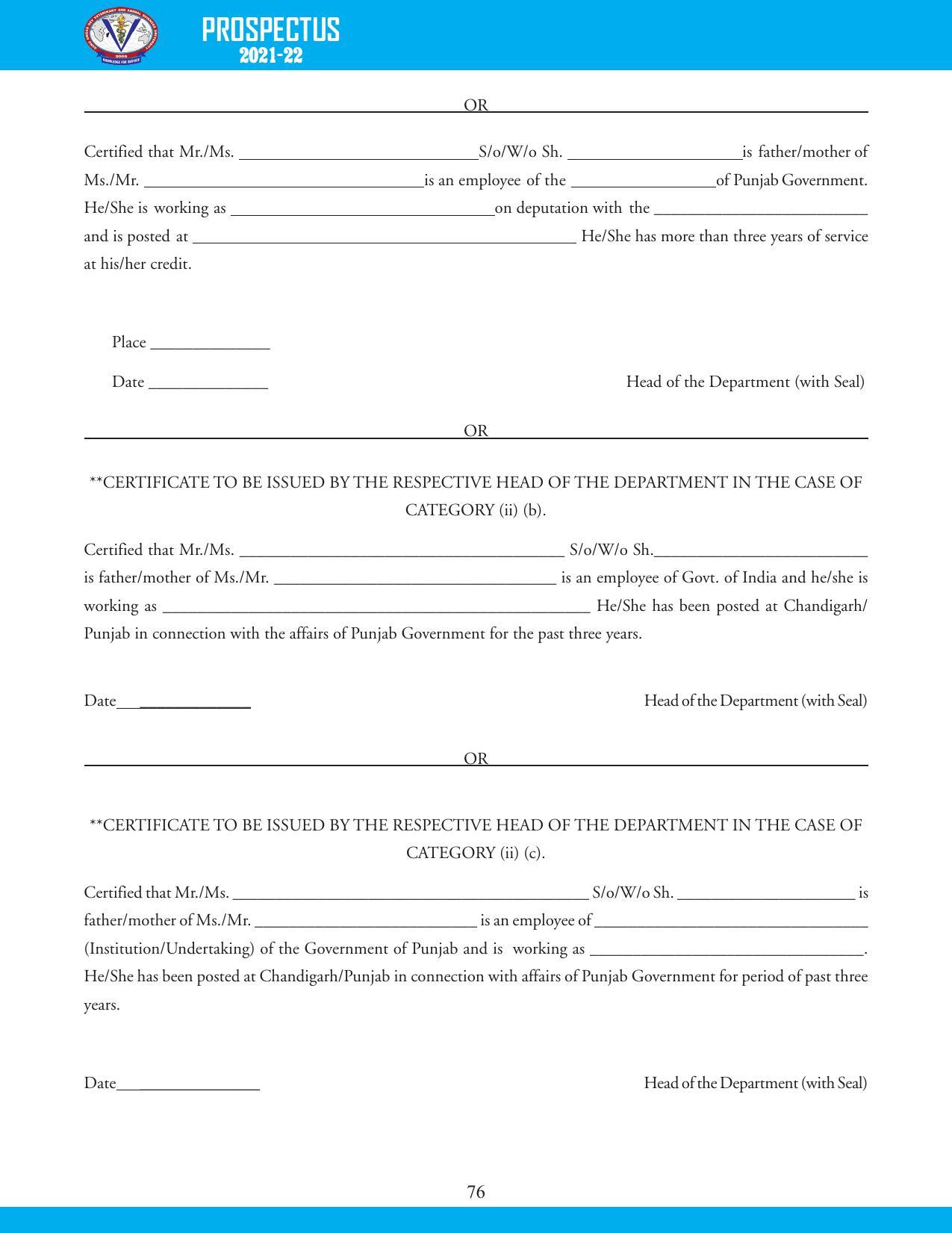 Guru Angad Dev Veterinary and Animal Sciences University, Ludhiana Prospectus 2021-22 - Page 92