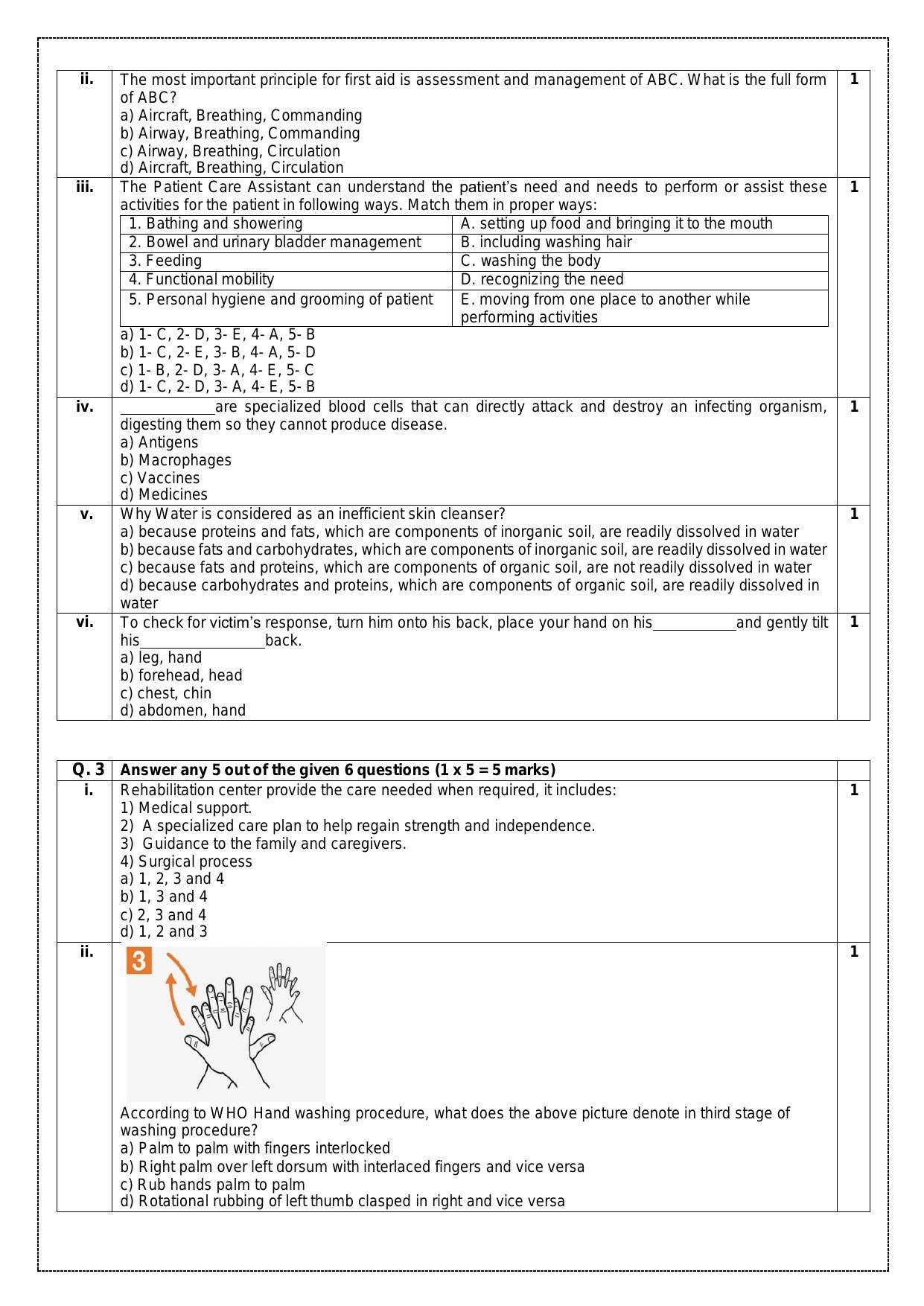 CBSE Class 9 Health Care Skill Education-Sample Paper 2024 - Page 4