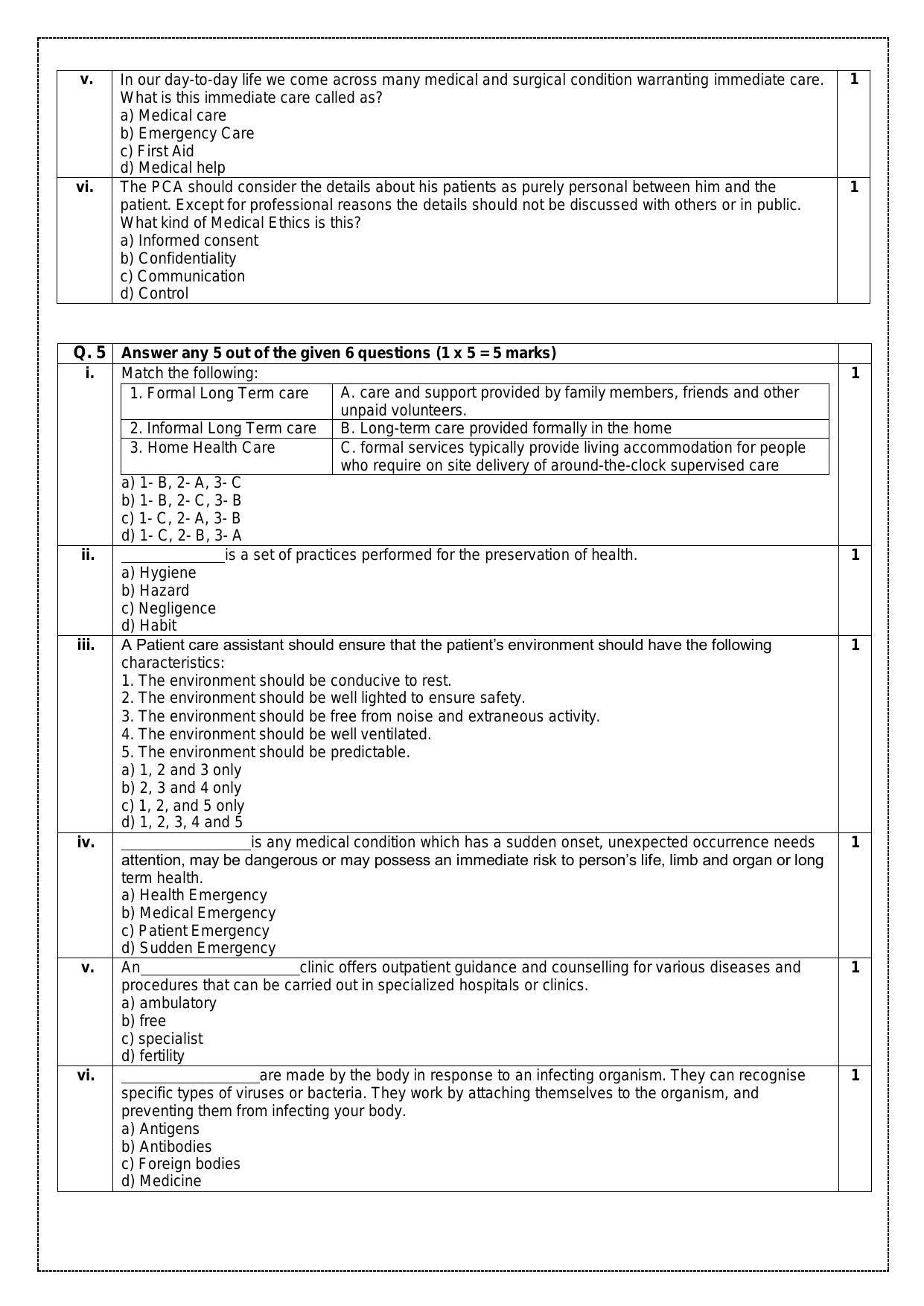 CBSE Class 9 Health Care Skill Education-Sample Paper 2024 - Page 6