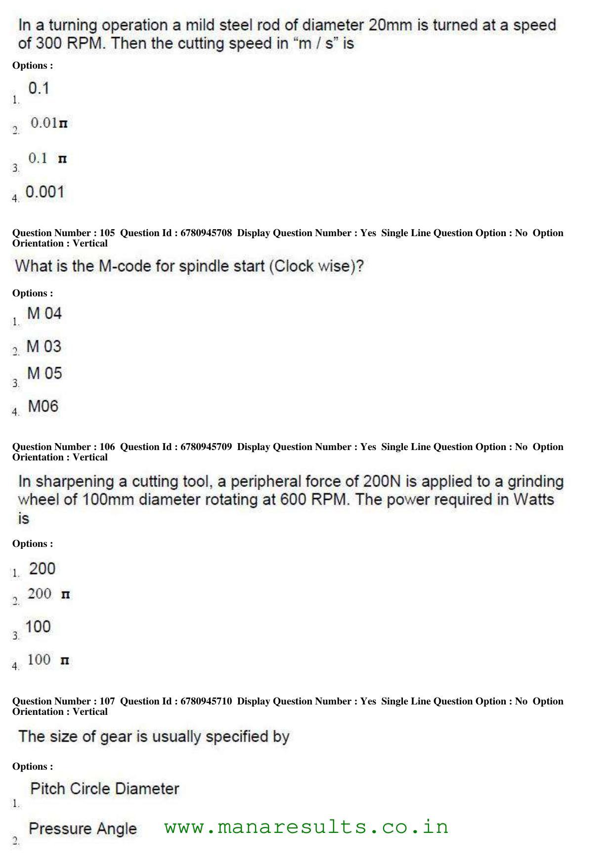 AP ECET 2017 Mechanical Engineering Old Previous Question Papers - Page 34