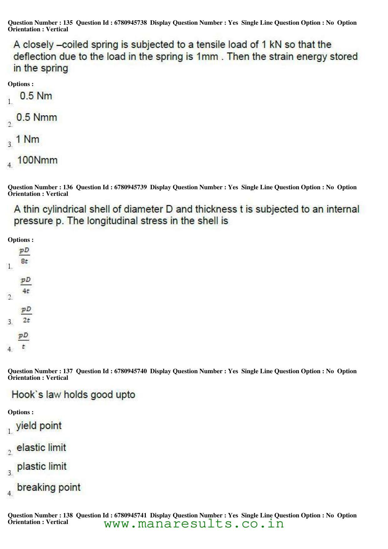 AP ECET 2017 Mechanical Engineering Old Previous Question Papers - Page 43