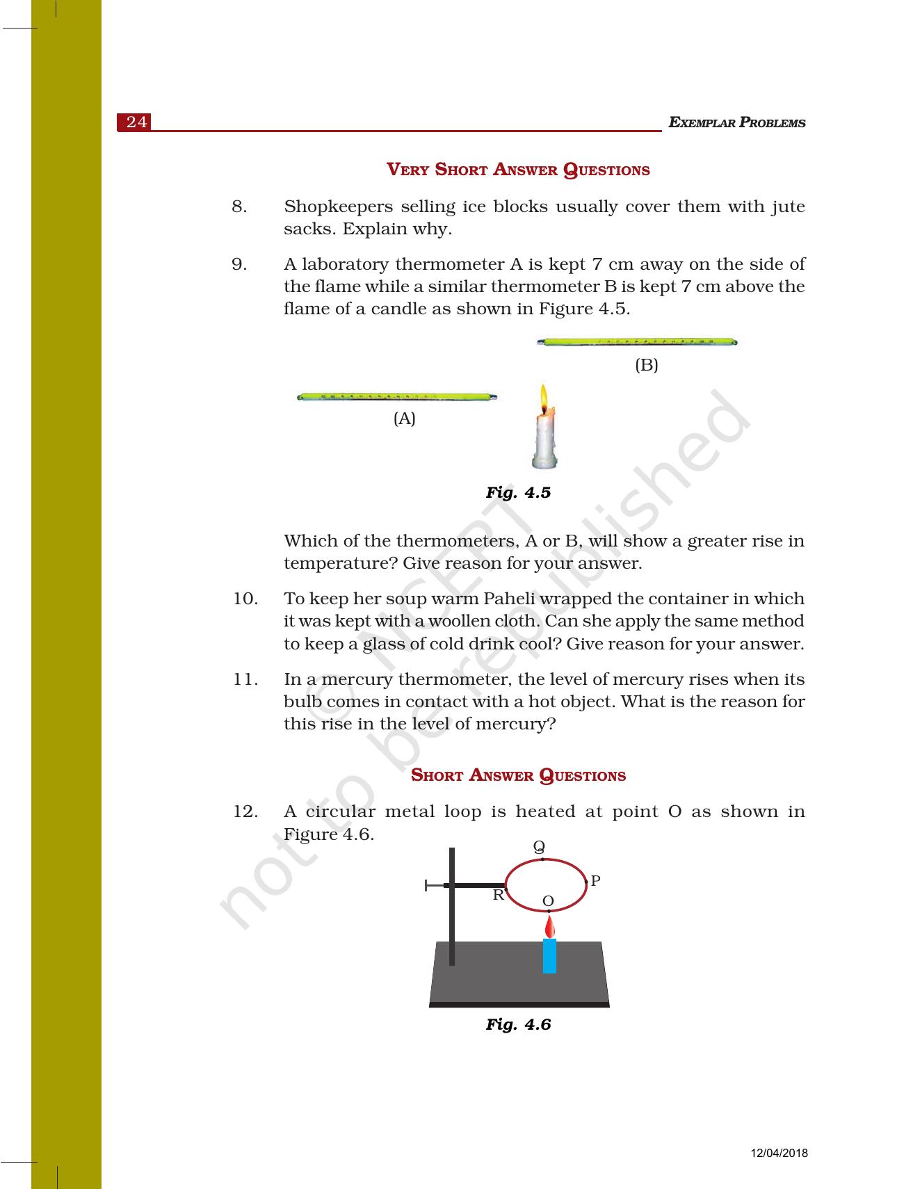 NCERT Exemplar Book for Class 7 Science: Chapter 4-Heat - Page 4