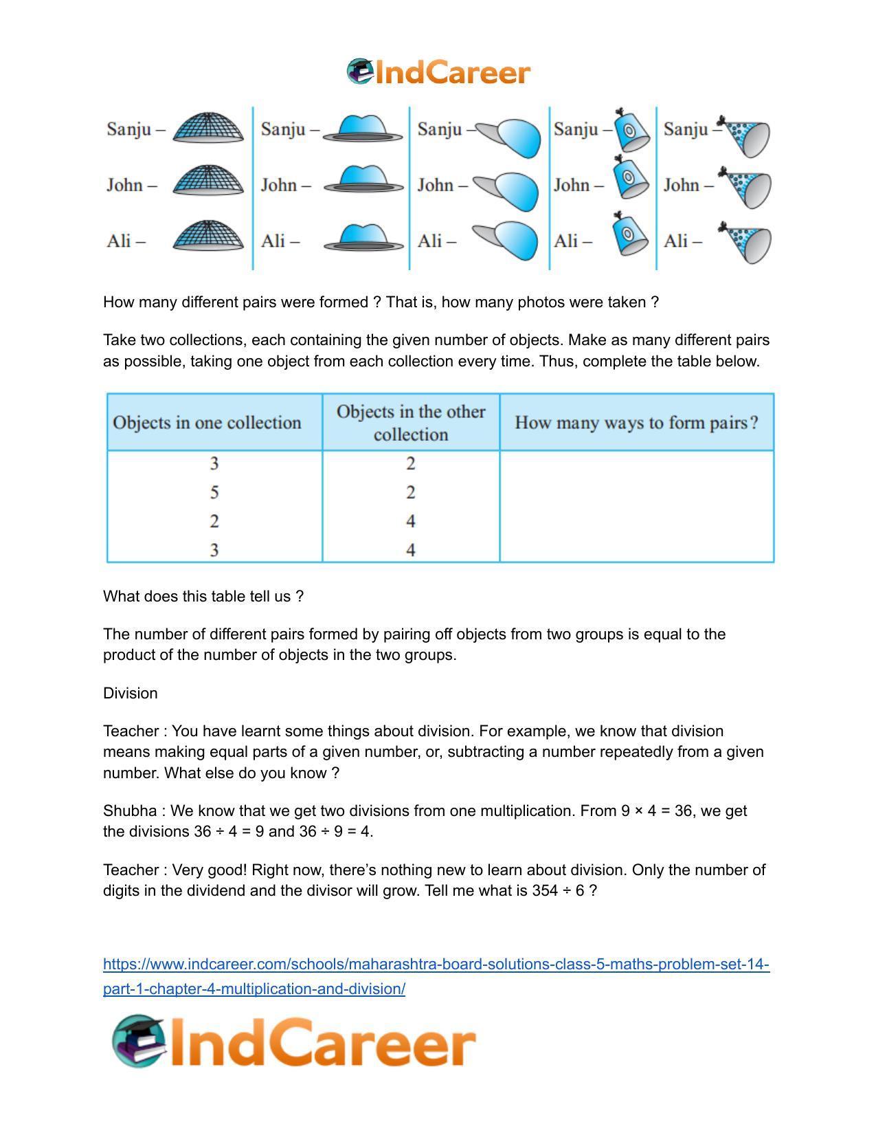 Maharashtra Board Solutions Class 5-Maths (Problem Set 14) - Part 1: Chapter 4- Multiplication and Division - Page 22