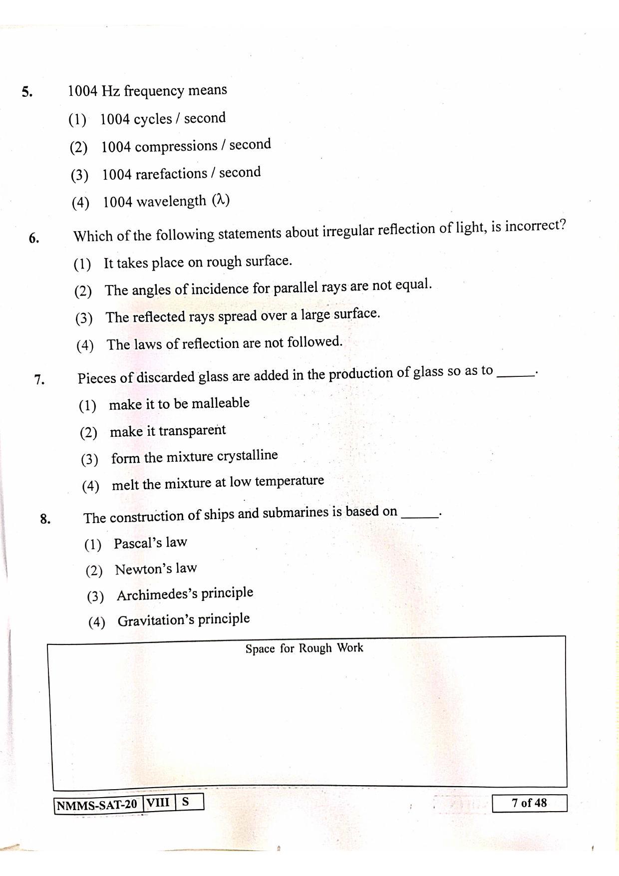 SAT KANNADA 2020-21 Class 8 Maharashtra NMMS Question Papers - Page 7