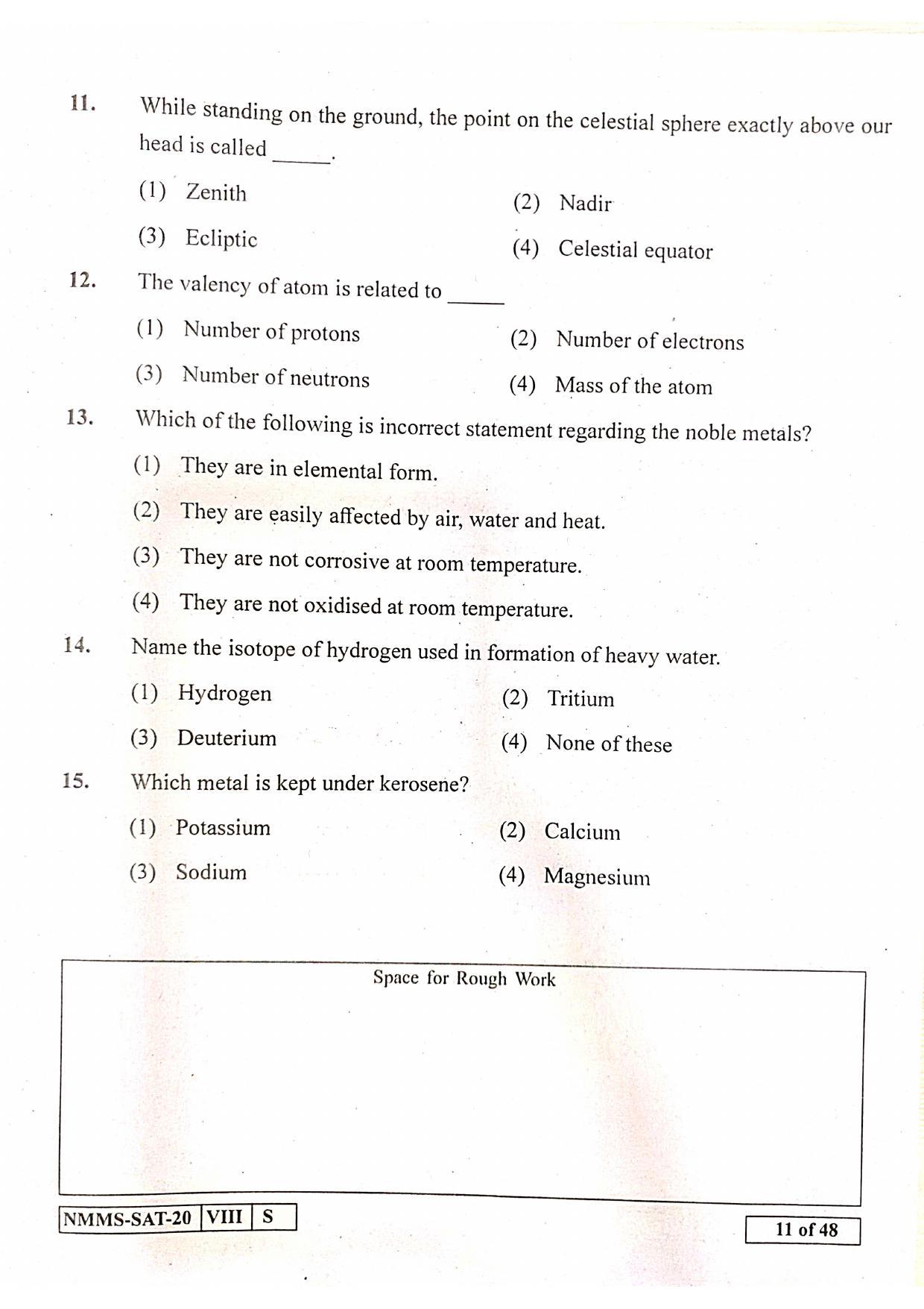 SAT KANNADA 2020-21 Class 8 Maharashtra NMMS Question Papers - Page 11