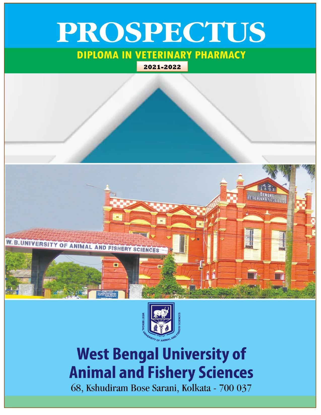  West Bengal University of Animal and Fishery Sciences, Kolkata DV Pprospectus 2021-22 - Page 1