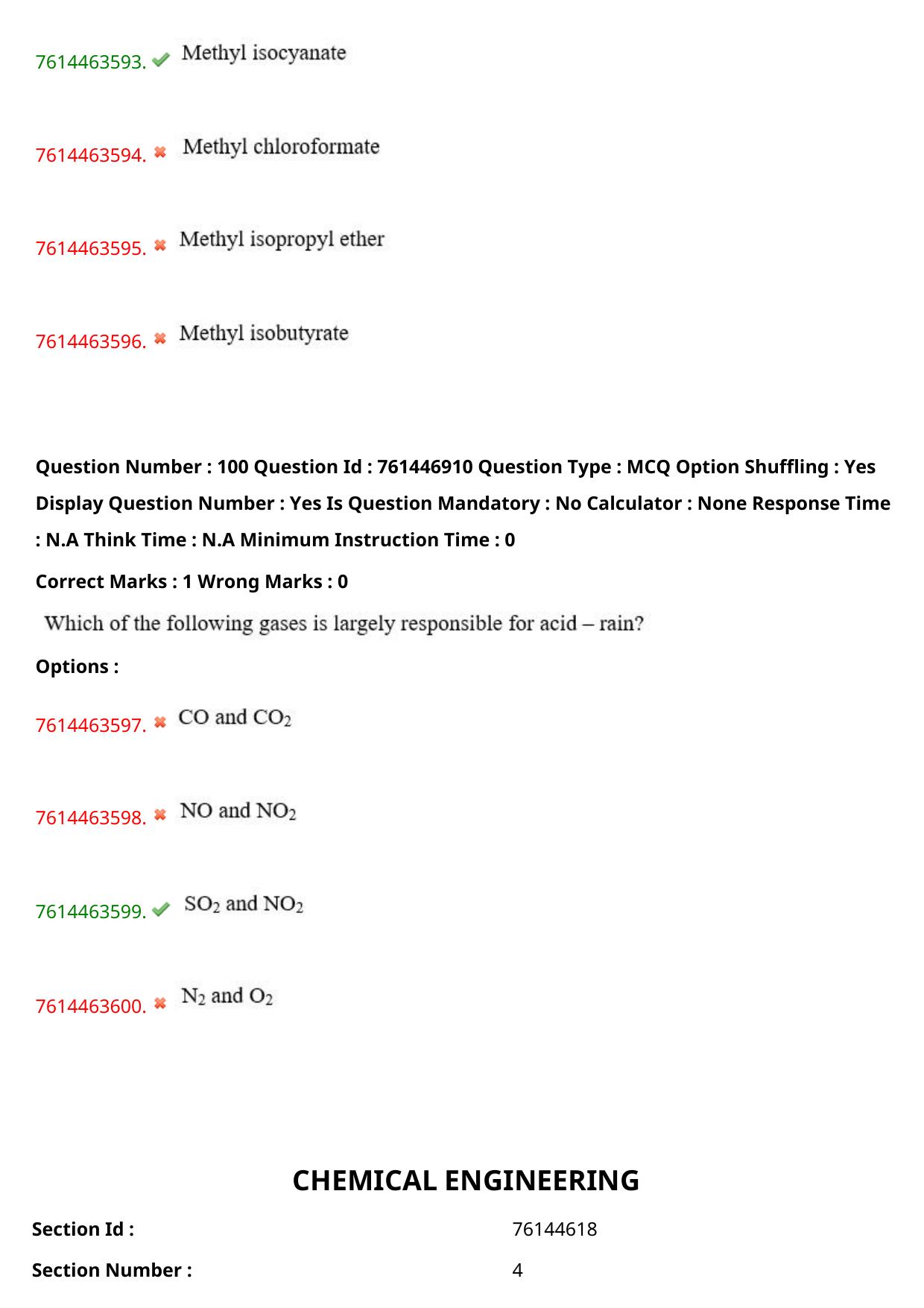 TS ECET 2024: CHE – CHEMICAL ENGINEERING Master Question Paper With Preliminary Key - Page 62