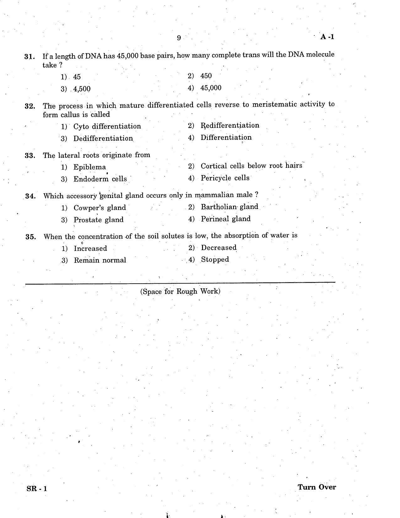 KCET Biology 2007 Question Papers - Page 9
