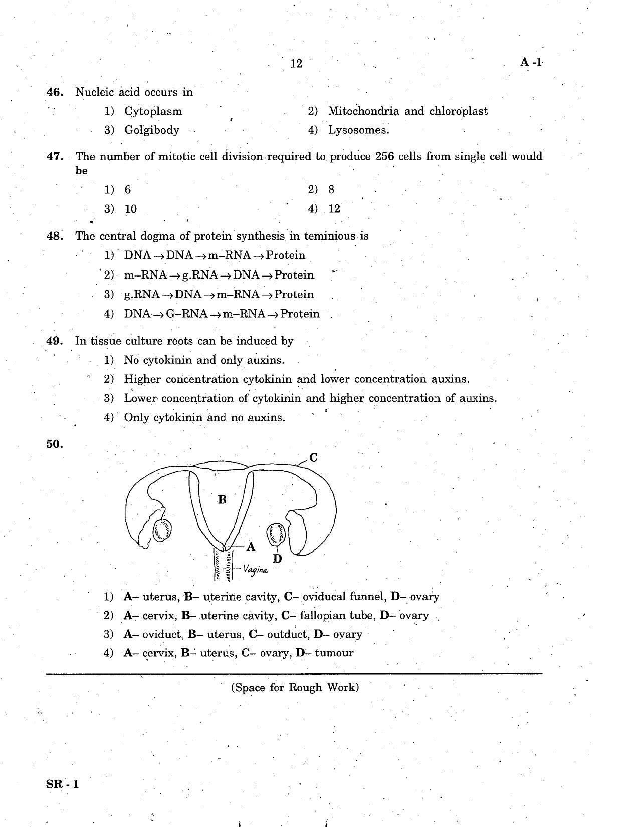 KCET Biology 2007 Question Papers - Page 12